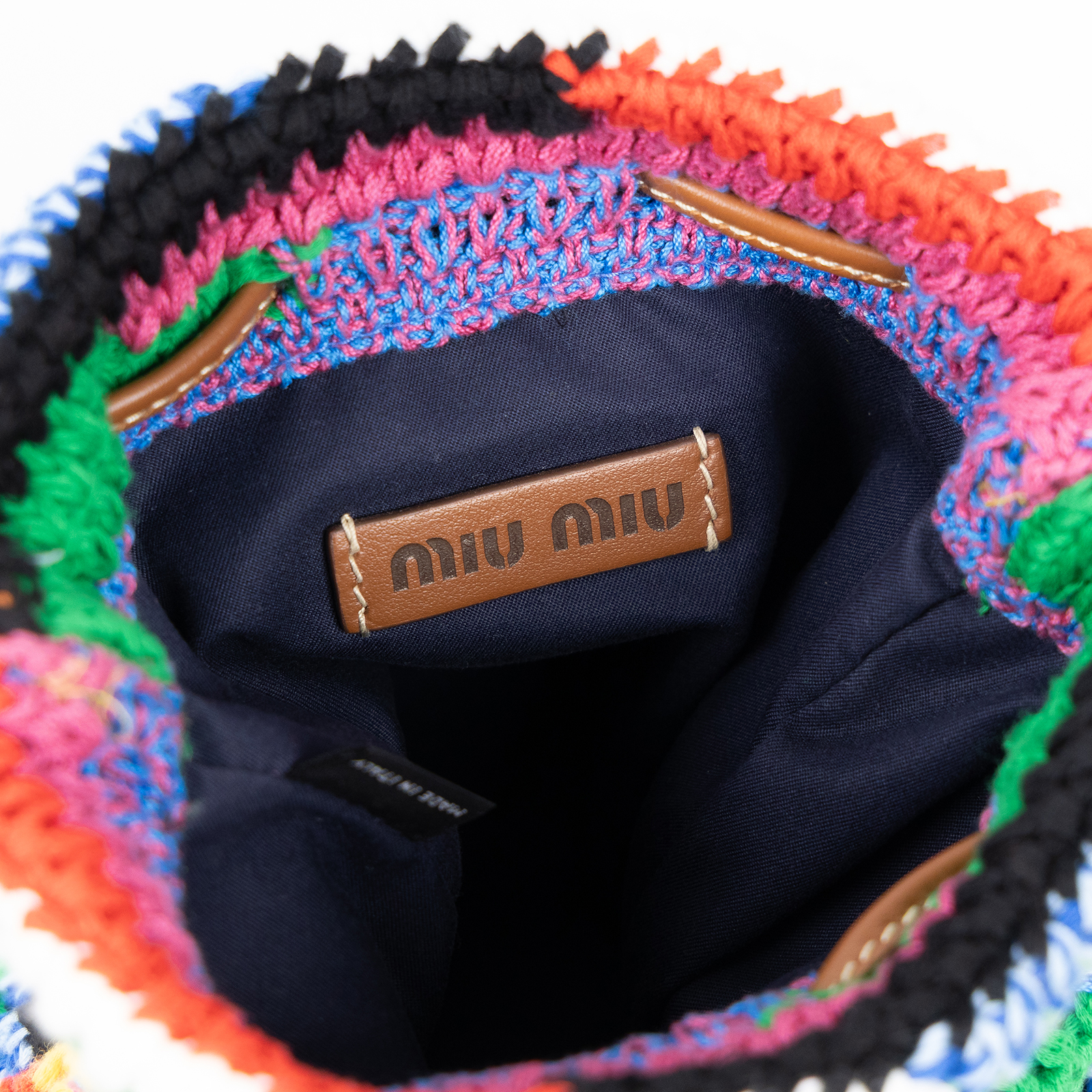 繆繆 MIU MIU Colorful Crochet 彩色鉤針 編織迷你包 5ND016_AF46 彩色編織手提包 防塵袋