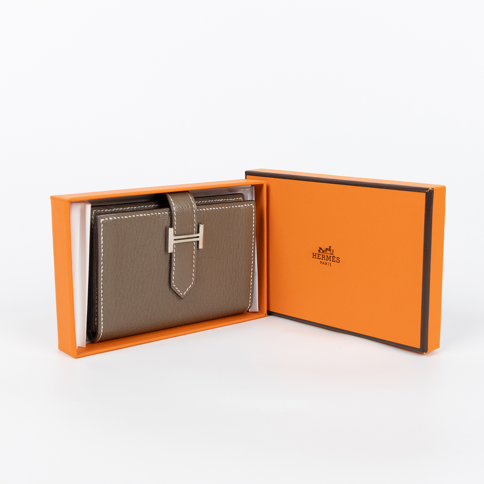 愛馬仕 Hermes Bearn Mini 短夾 BEARNMINI Z US 008 WU Z刻 大象灰MINI BEARN短夾 原廠盒子