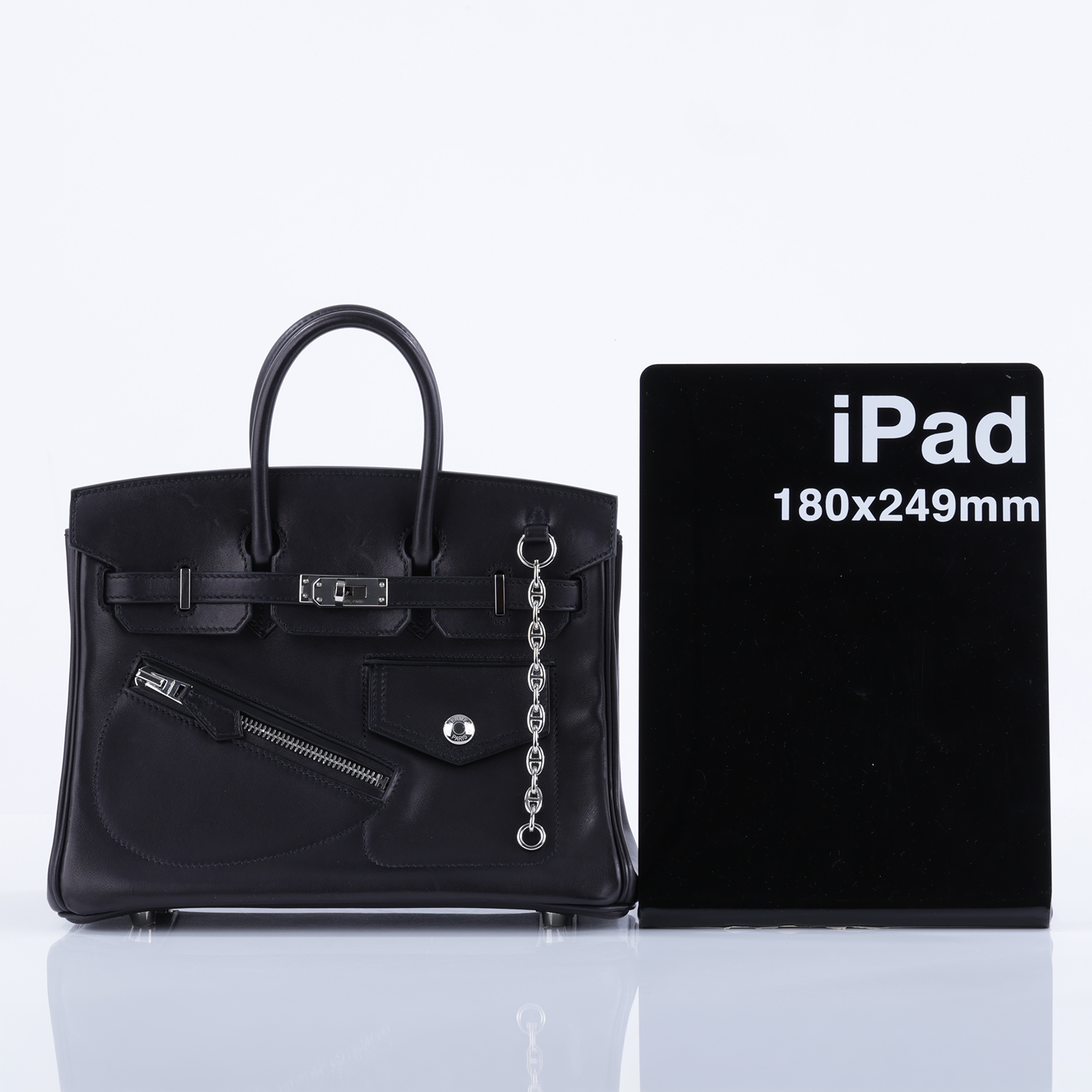 愛馬仕 Hermes Birkin Bag 柏金包 25 Veau Volupto Rock 銀色五金 黑色  U HA 117 MT  原廠盒子/防塵袋/鎖組/雨衣/吊牌