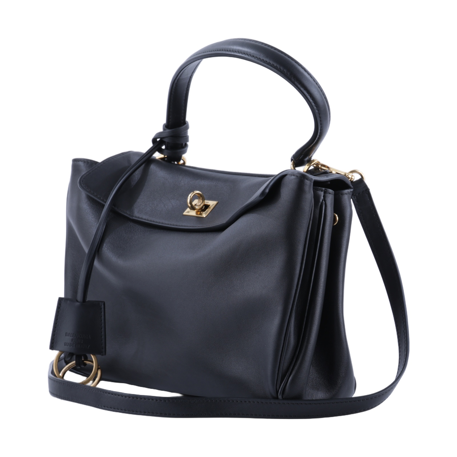 巴黎世家 BALENCIAGA Rodeo Small 手提包 金色五金 7897792AA4V 黑金RODEO SMALL 防塵袋/背帶/吊牌