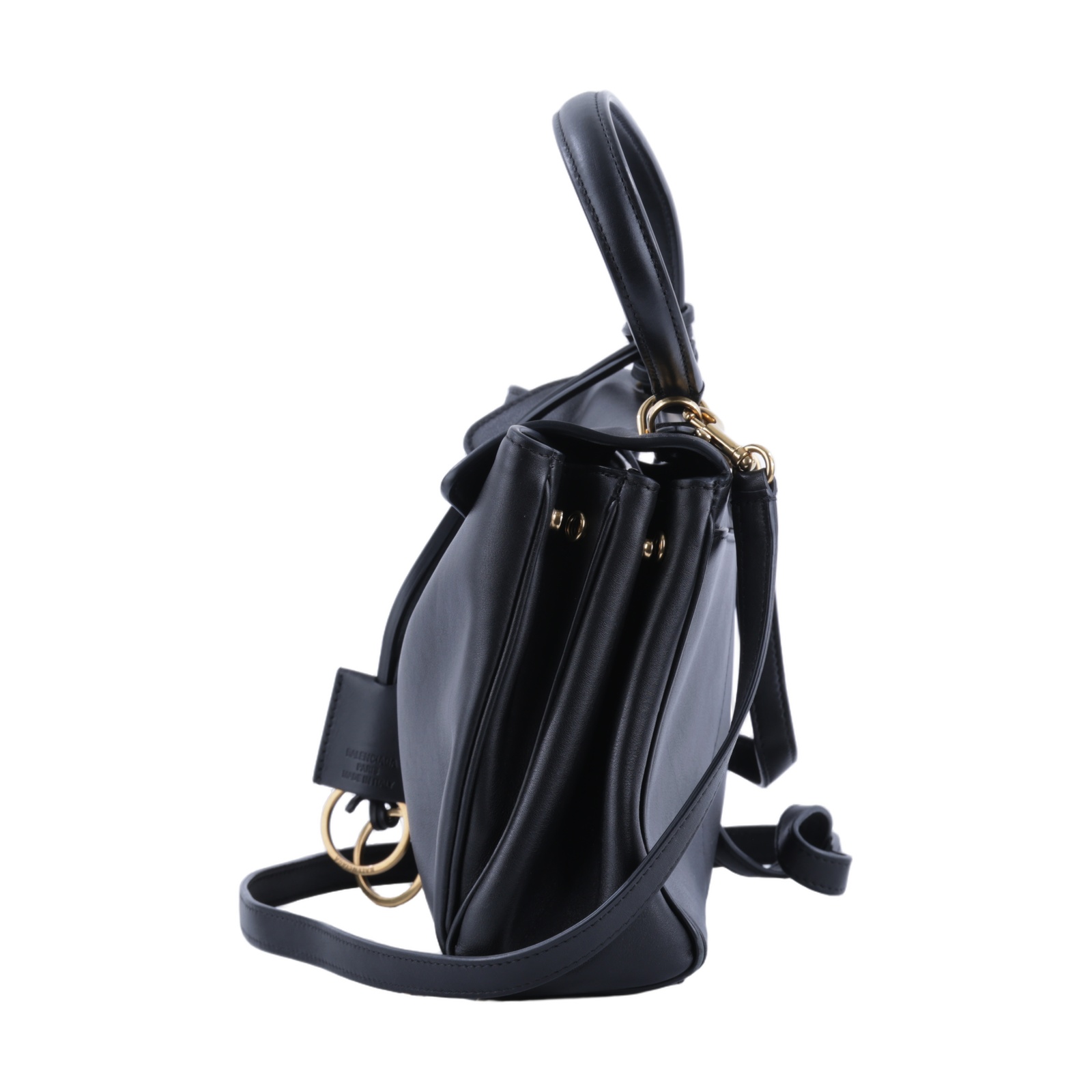 巴黎世家 BALENCIAGA Rodeo Small 手提包 金色五金 7897792AA4V 黑金RODEO SMALL 防塵袋/背帶/吊牌