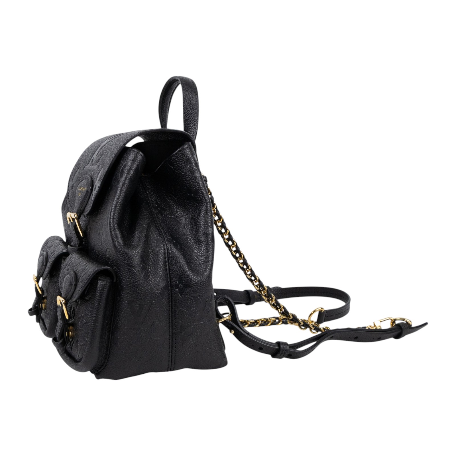路易威登 LOUIS VUITTON Backup 後背包 黑色 M47072 晶片款 黑原花壓紋後背包 原廠盒子/防塵袋/購買證明