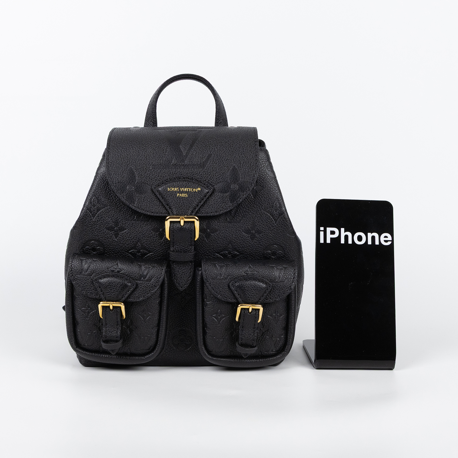 路易威登 LOUIS VUITTON Backup 後背包 黑色 M47072 晶片款 黑原花壓紋後背包 原廠盒子/防塵袋/購買證明