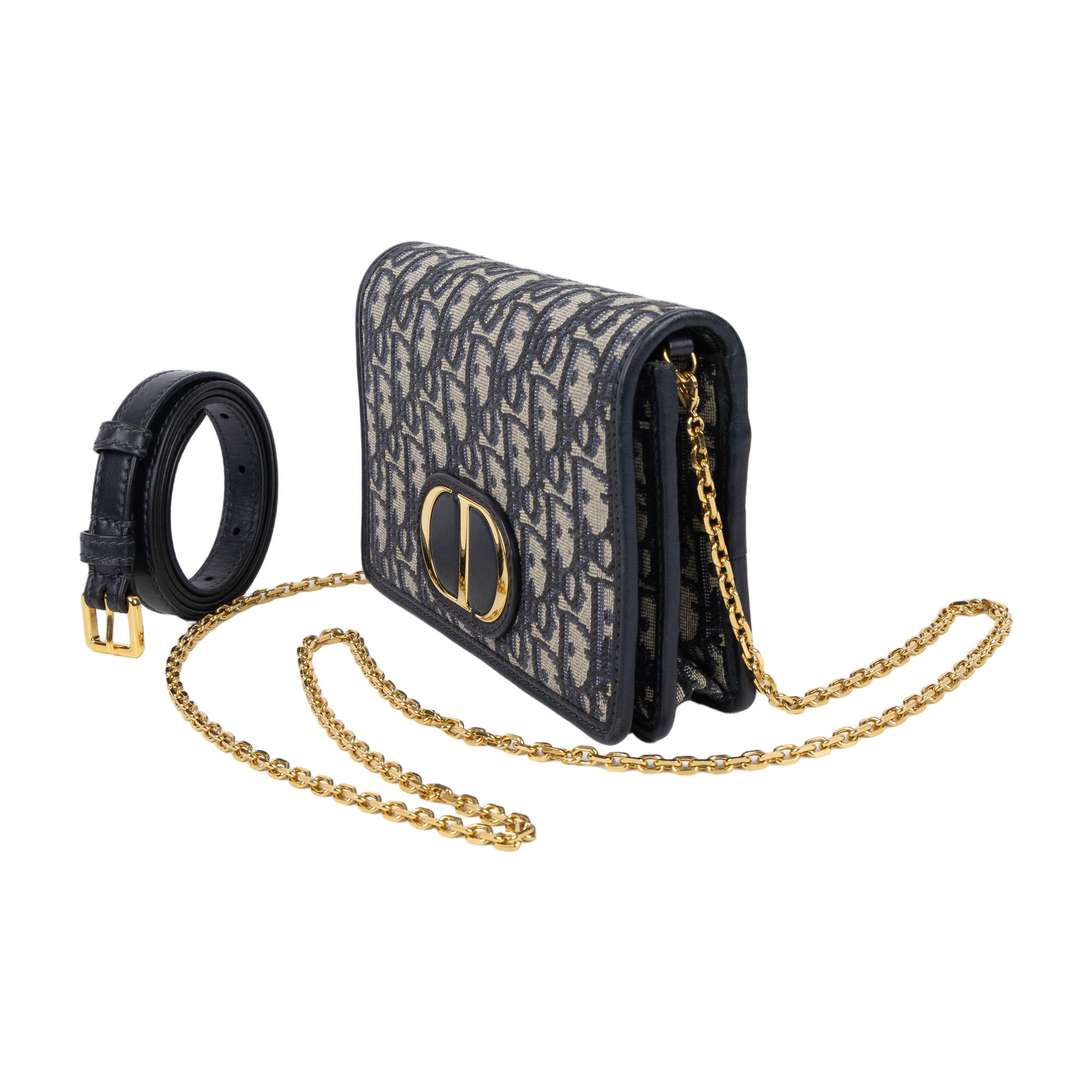 迪奧 CHRISTIAN DIOR Lady Dior My 帆布 鍊條 肩背 手拿包 S2086UTZQ  原廠盒子/防塵袋/背帶/國外購買證明