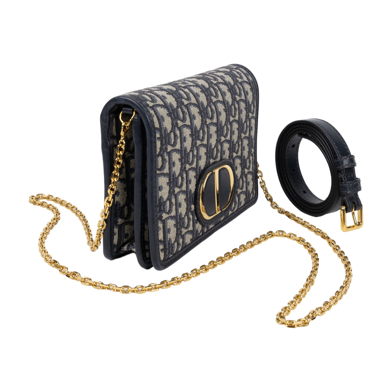 迪奧 CHRISTIAN DIOR Lady Dior My 帆布 鍊條 肩背 手拿包 S2086UTZQ  原廠盒子/防塵袋/背帶/國外購買證明