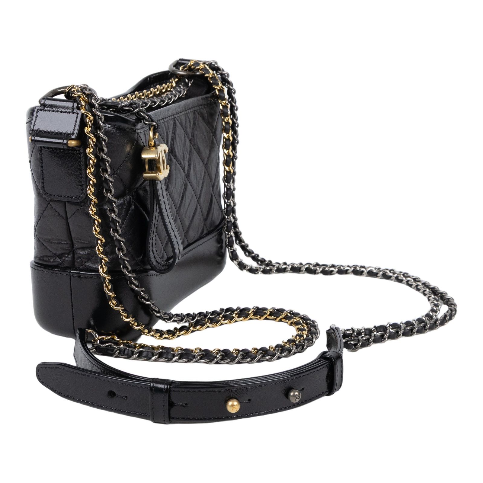 香奈兒 CHANEL 流浪包 小型 A91810 晶片款 黑流浪包小號 無附屬品