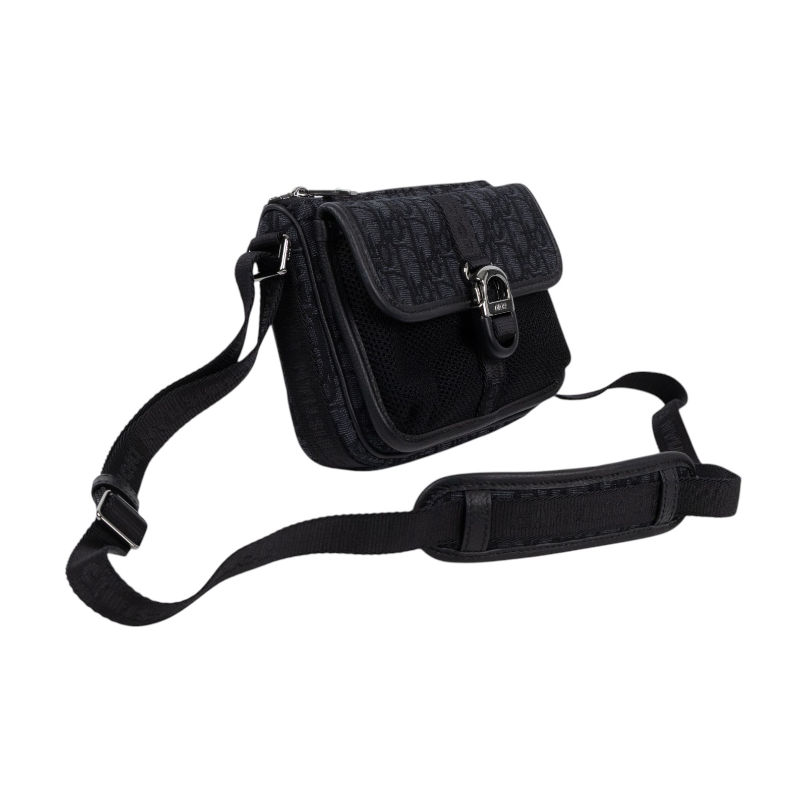 迪奧 CHRISTIAN DIOR Dior 8 Mini Bag 1EIPO312YKY 黑緹花DIOR 8 郵差包 防塵袋/保證卡