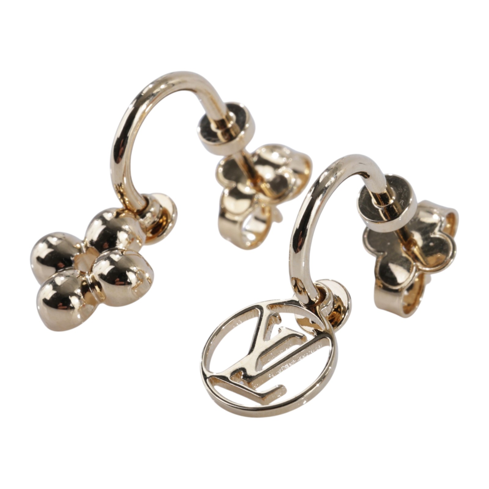 路易威登 LOUIS VUITTON LV Circle 耳釘 M64859 金色Blooming耳環 原廠盒子/防塵袋