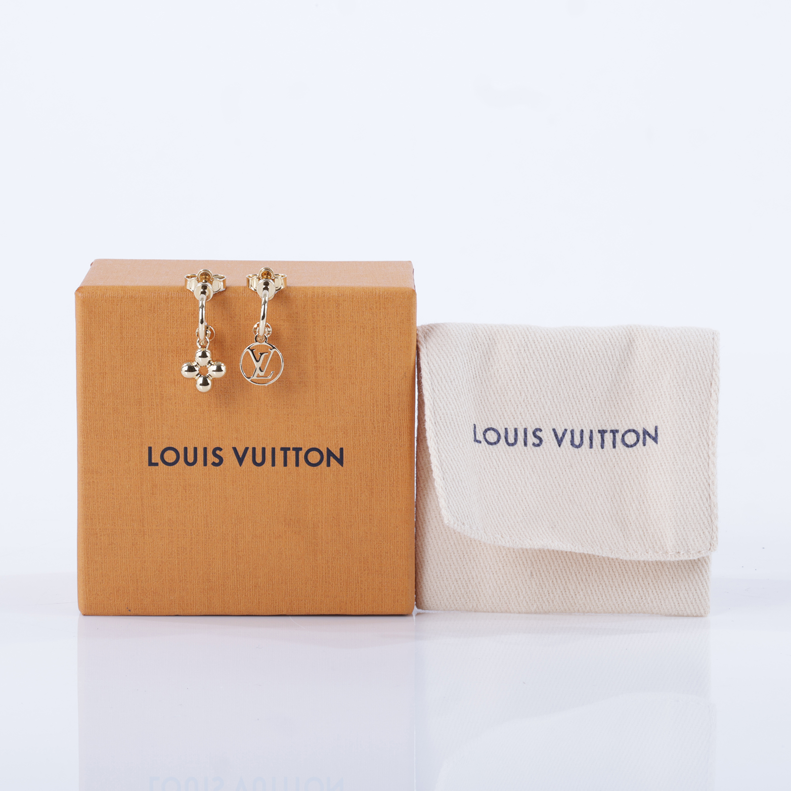 路易威登 LOUIS VUITTON LV Circle 耳釘 M64859 金色Blooming耳環 原廠盒子/防塵袋