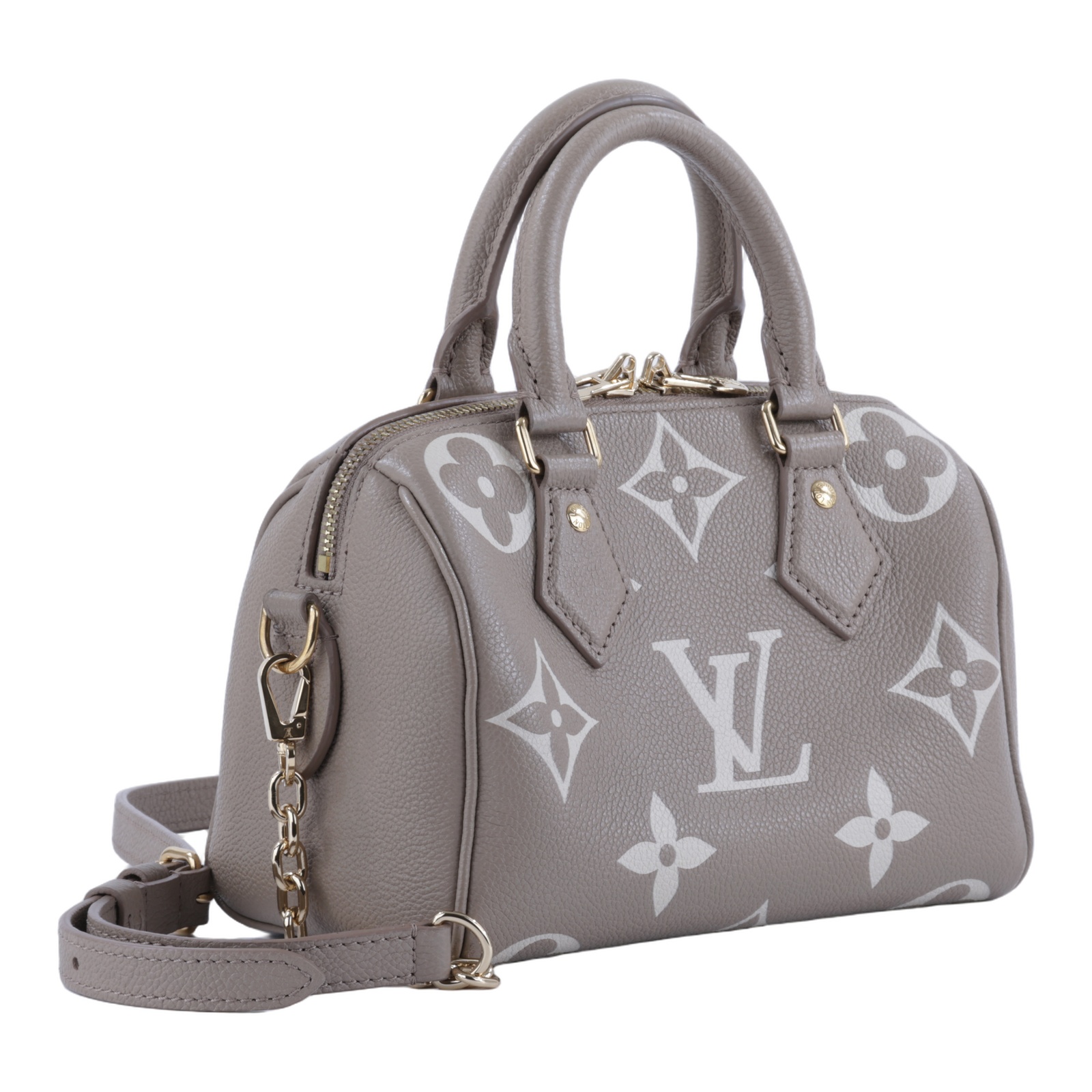 路易威登 LOUIS VUITTON Speedy Bandoulière  20 雙色 手提 斜背 波士頓包 M46575 晶片款  原廠盒子/防塵袋/鎖組/背帶
