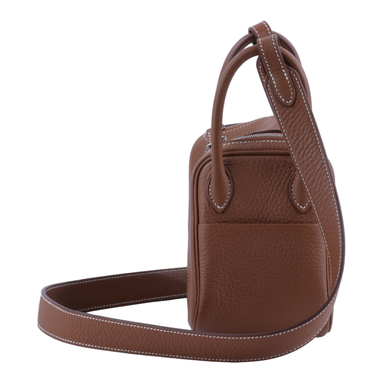 愛馬仕 Hermes Lindy II 琳迪包 迷你 銀色五金 金棕色 H085956CK37 /W TC 082 AI  原廠盒子/防塵袋/國外購買證明影本