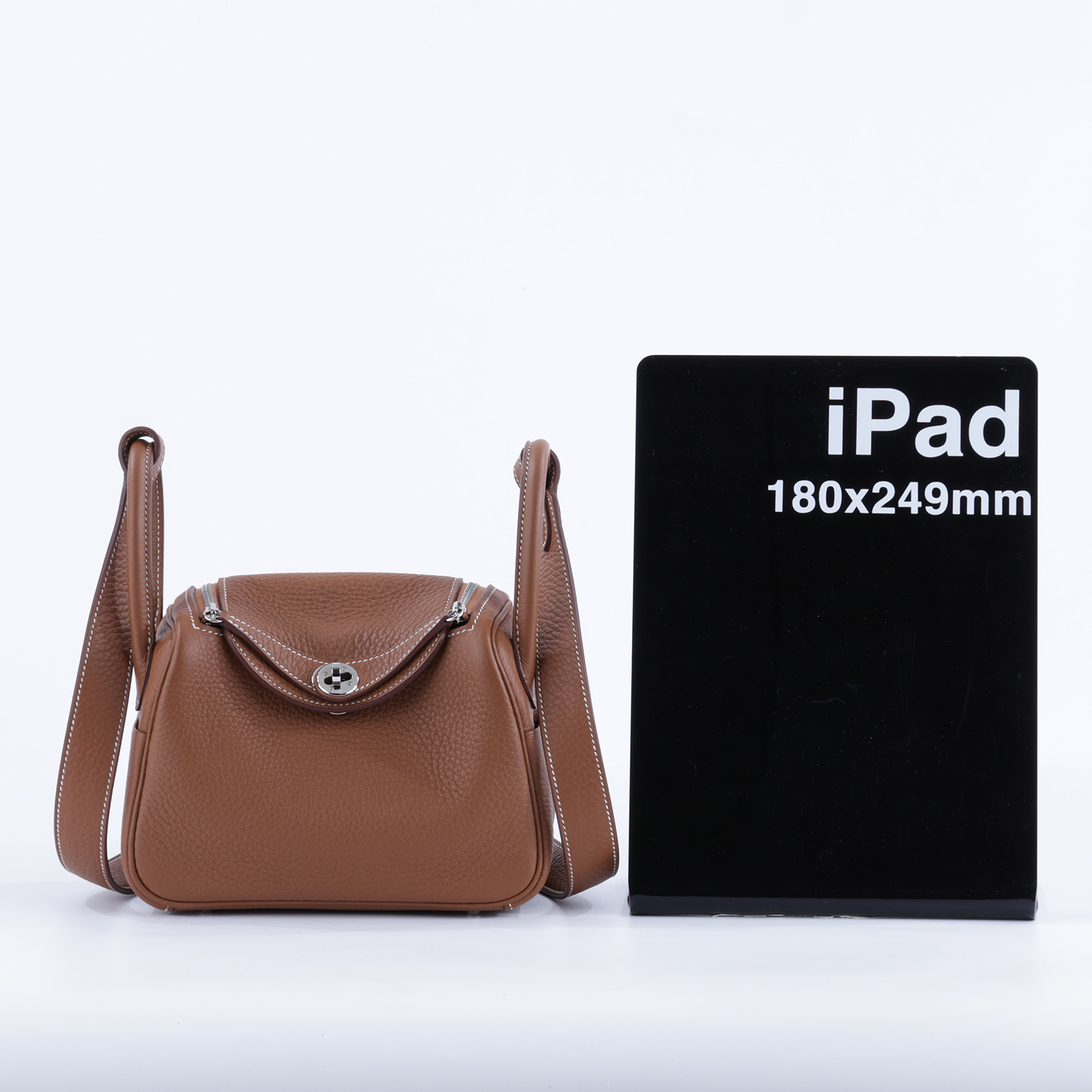 愛馬仕 Hermes Lindy II 琳迪包 迷你 銀色五金 金棕色 H085956CK37 /W TC 082 AI  原廠盒子/防塵袋/國外購買證明影本