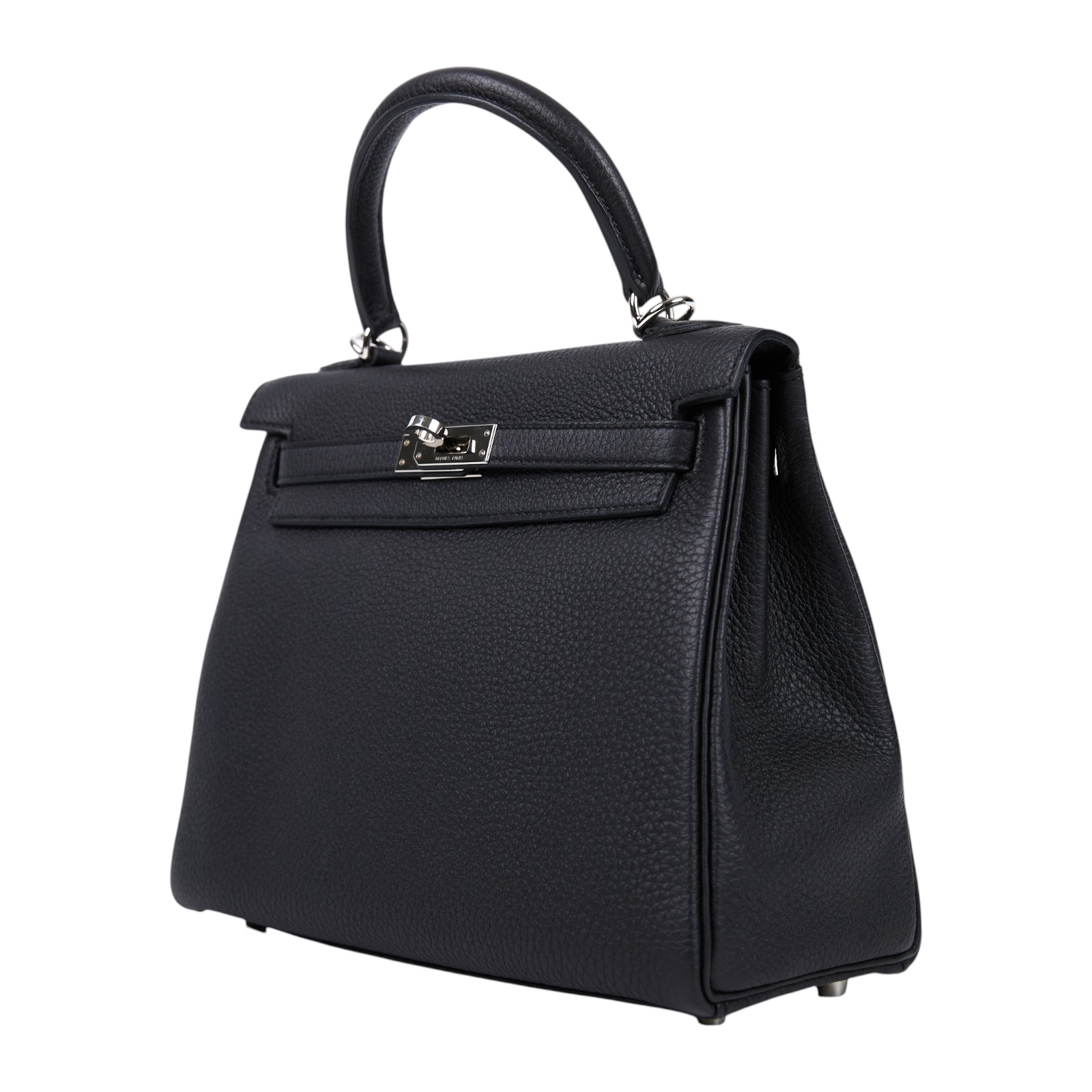 愛馬仕 Hermes Kelly II Retourne 25 銀色五金 黑色 H044624CK89 /W CT 674 PW  防塵袋/國外購買證明/鎖組/背帶