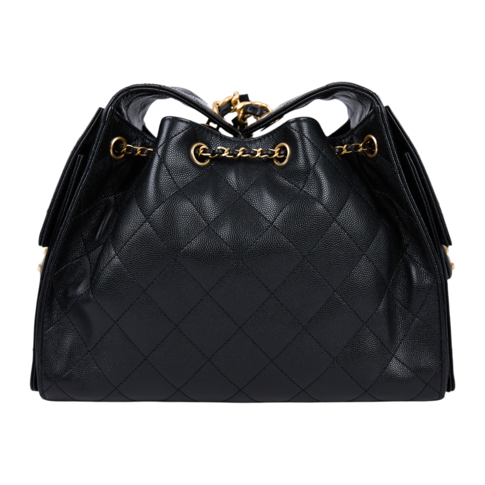 香奈兒 CHANEL 25 小型包 AS5293 晶片款 黑金荔枝25包 小號 防塵袋