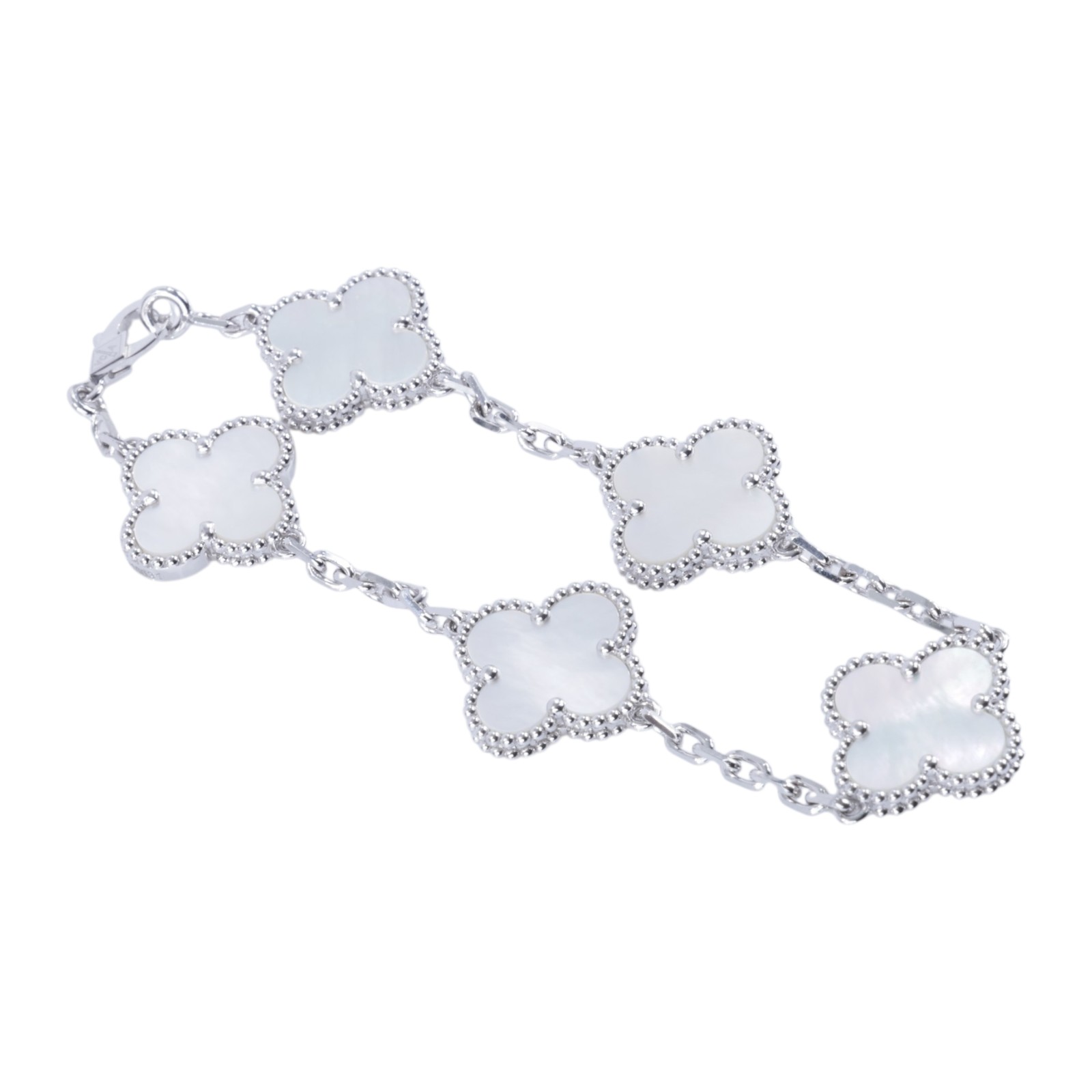 梵克雅寶 Van Cleef & Arpels Vintage Alhambra 手鍊 VCARF48400_改短3cm  原廠盒子/防塵袋/保書/清潔刷/鏈條
