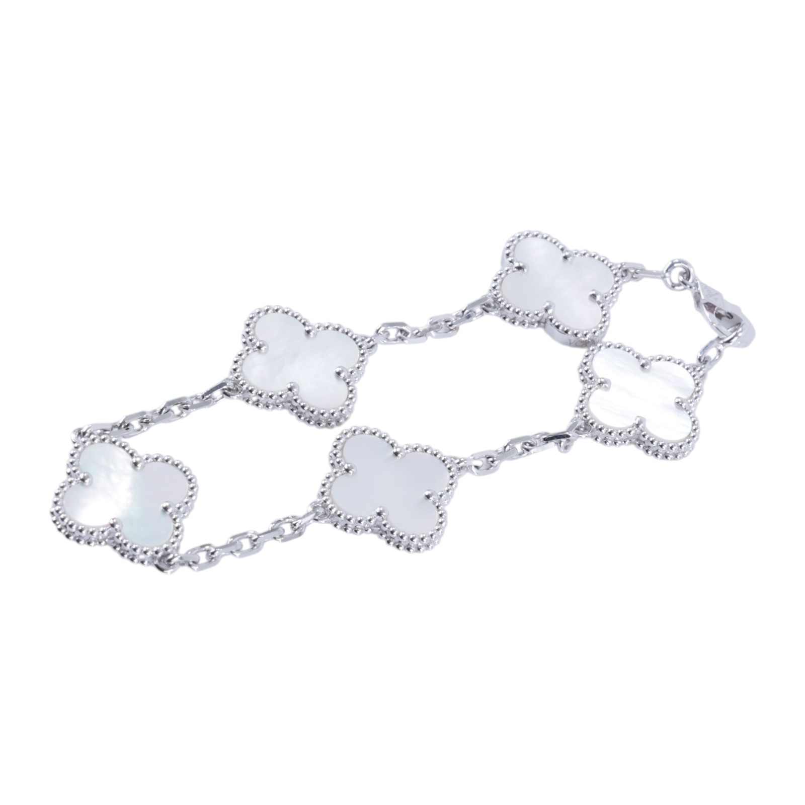 梵克雅寶 Van Cleef & Arpels Vintage Alhambra 手鍊 VCARF48400_改短3cm  原廠盒子/防塵袋/保書/清潔刷/鏈條