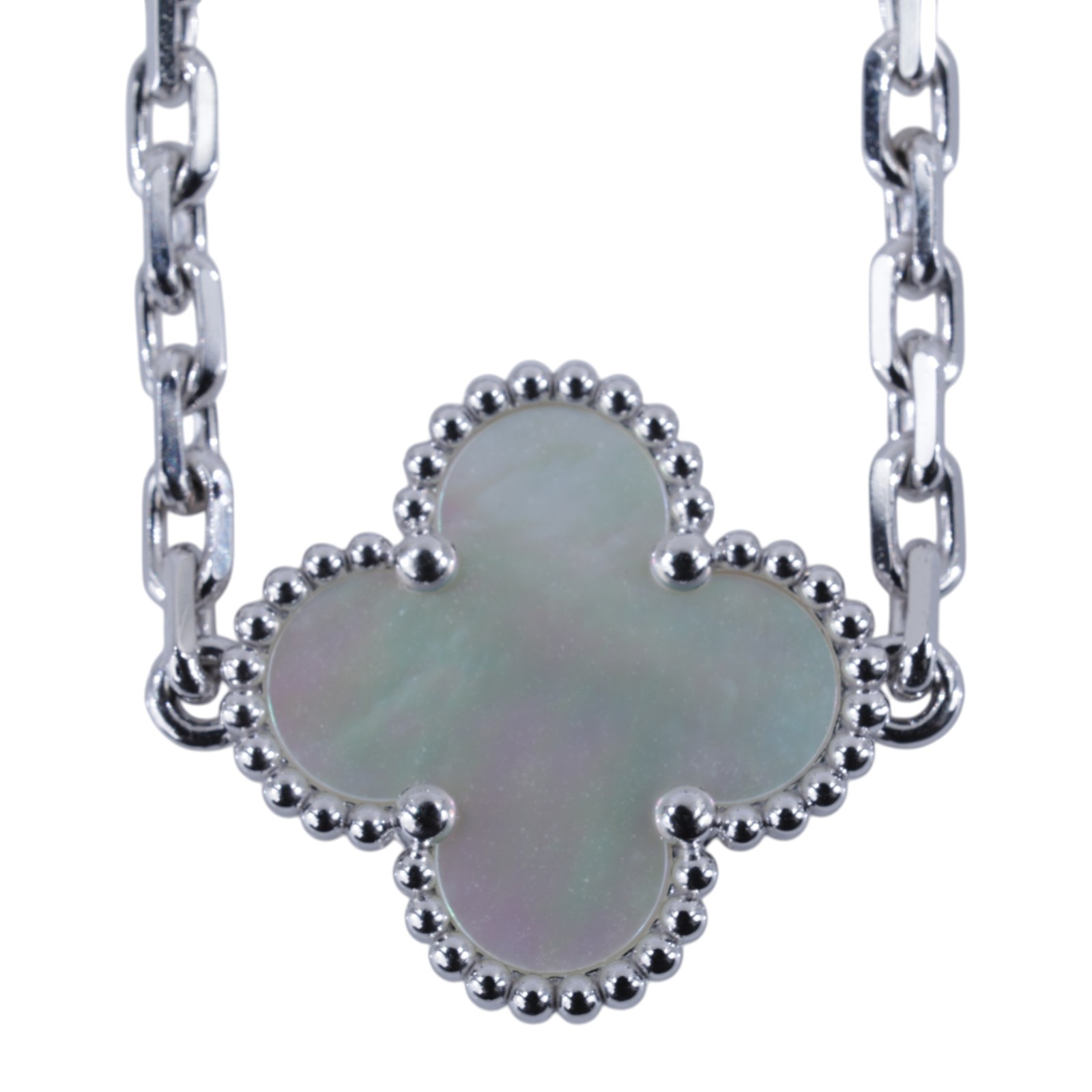 梵克雅寶 Van Cleef & Arpels Vintage Alhambra 手鍊 VCARF48400_改短3cm  原廠盒子/防塵袋/保書/清潔刷/鏈條