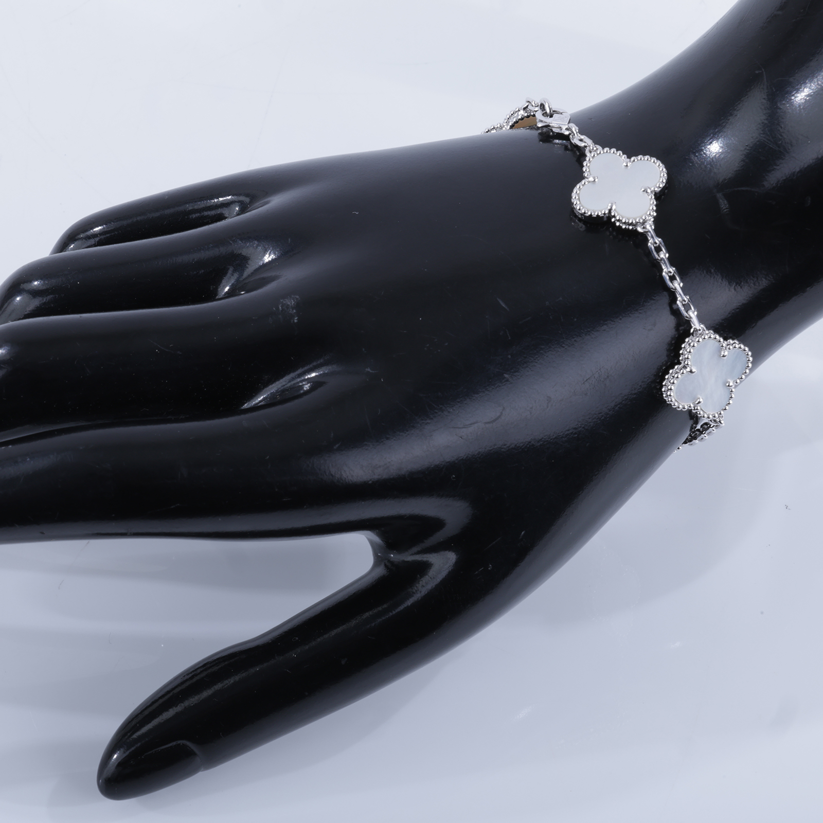 梵克雅寶 Van Cleef & Arpels Vintage Alhambra 手鍊 VCARF48400_改短3cm  原廠盒子/防塵袋/保書/清潔刷/鏈條