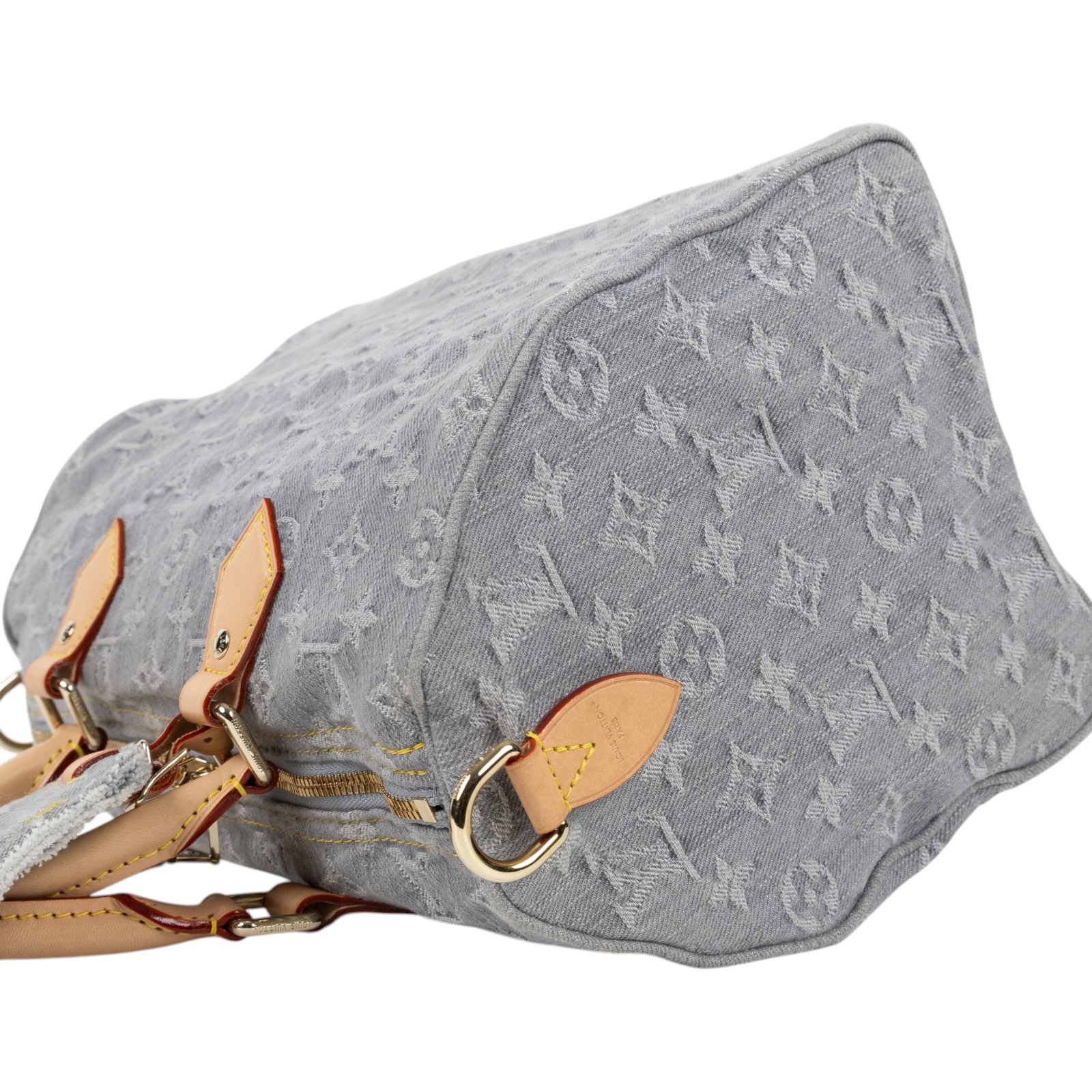 路易威登 LOUIS VUITTON Speedy Soft 30 手提包 波士頓包 牛仔 M13344 晶片款  防塵袋/背帶/吊牌/鎖組