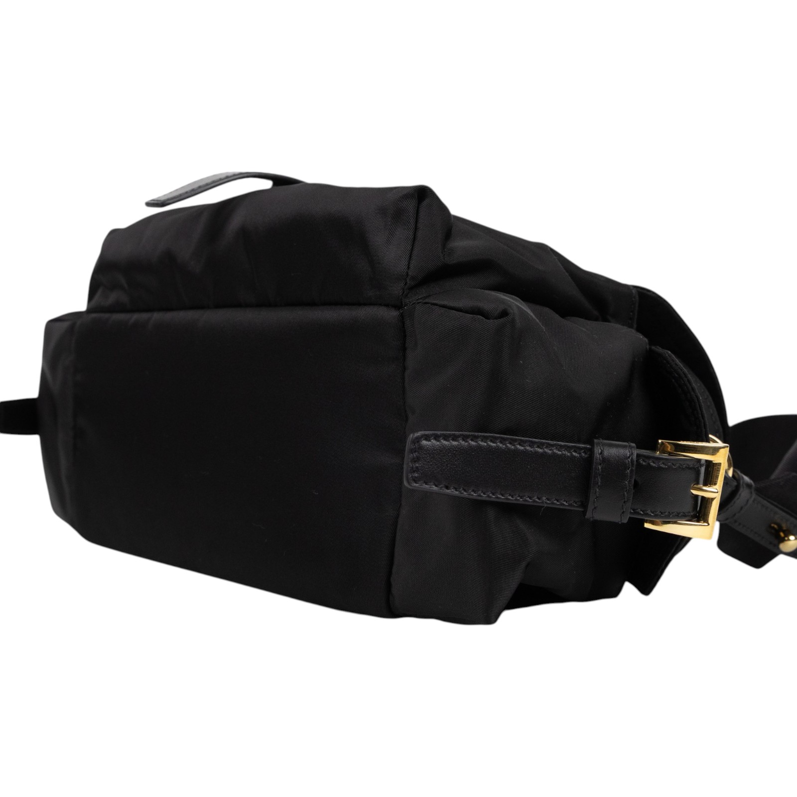 普拉達 PRADA Explore Re-Nylon 中型 翻蓋肩背袋 1BD394_RDLN 黑RE-NYLON EXPLORE MEDIUM 背帶2/防塵袋