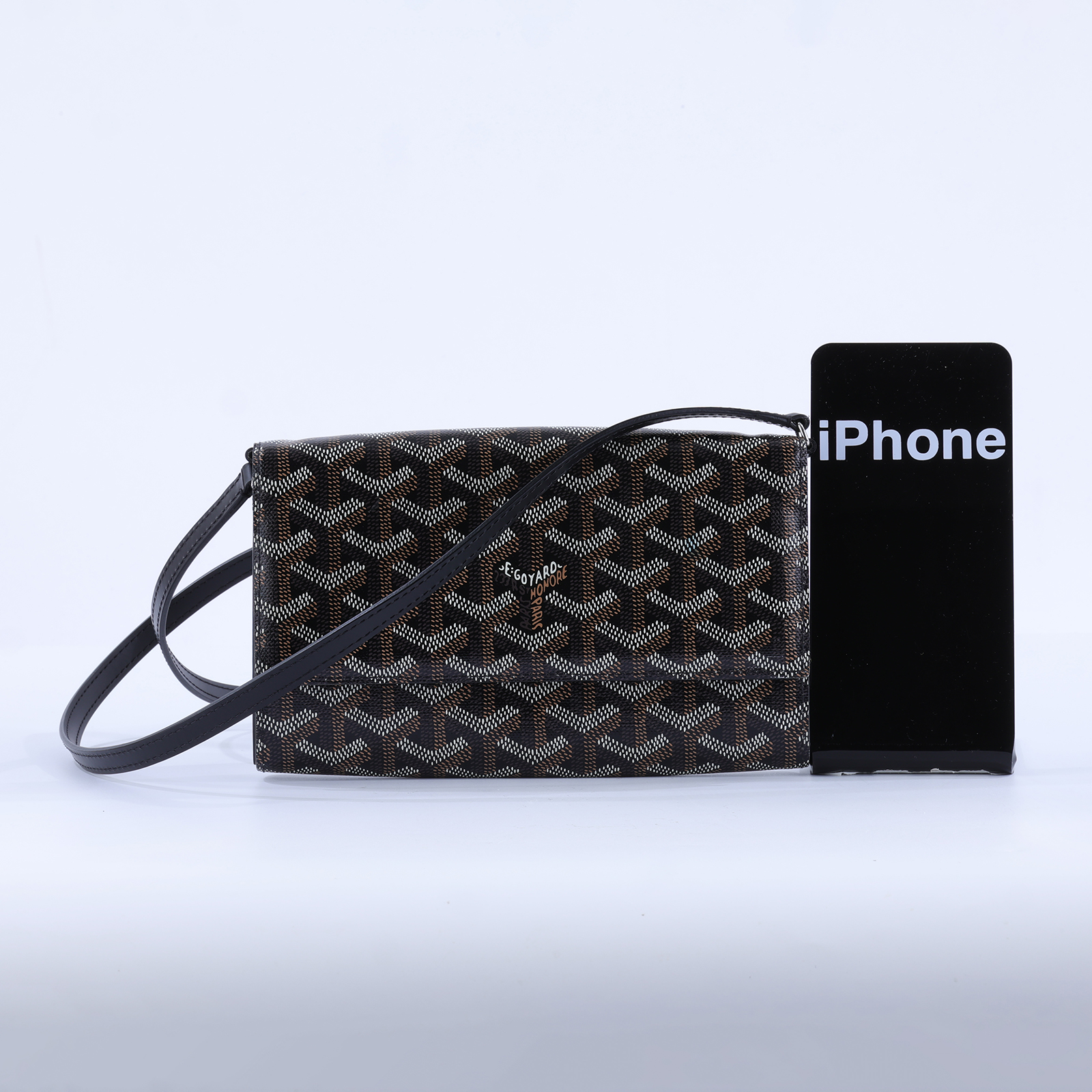 高雅德 GOYARD Varenne Continental Wallet 錢包 長夾 斜背包 VAREN3MMLTY 黑Varenne WOC 防塵袋2/背帶
