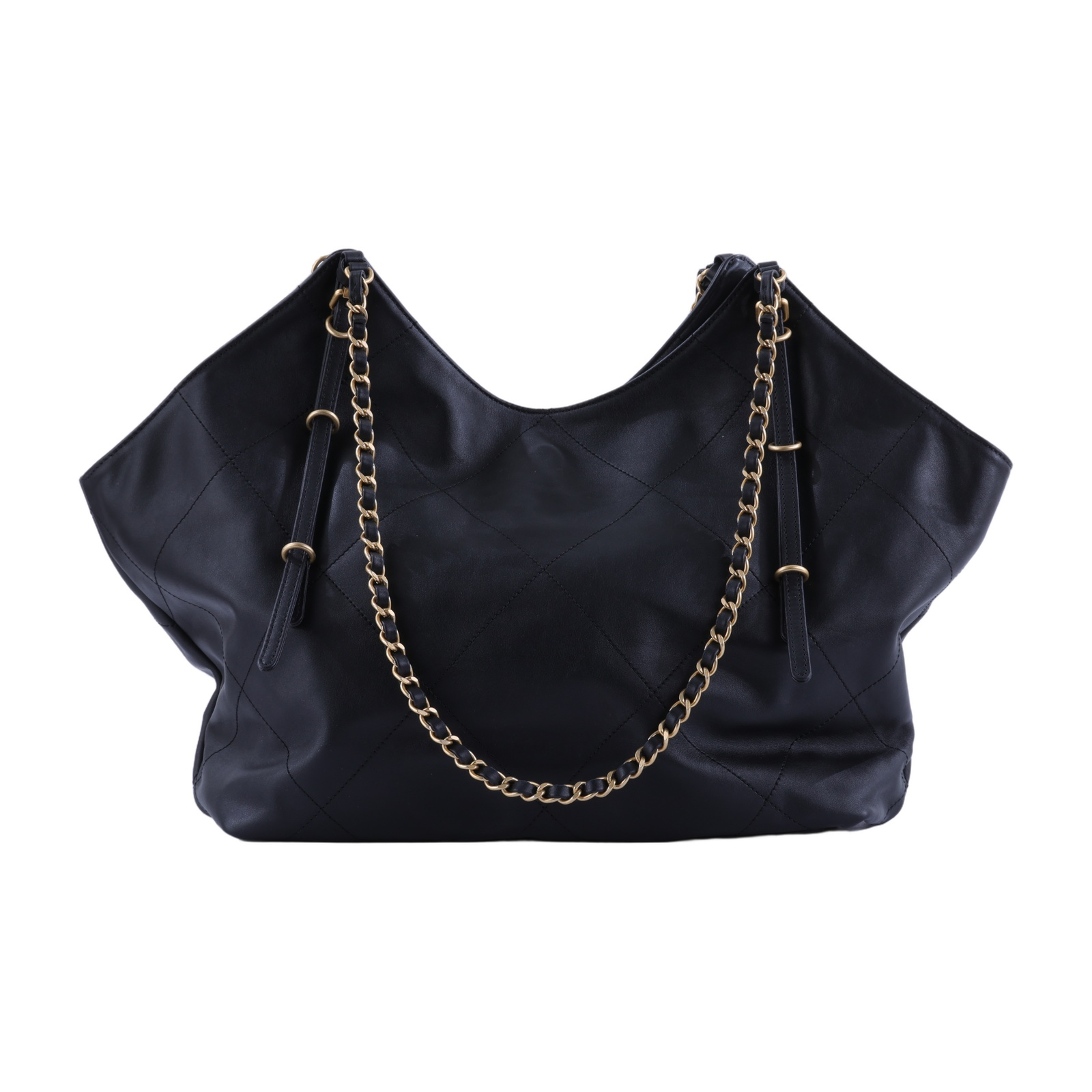 香奈兒 CHANEL HOBO 購物袋 托特包 肩背包 AS5466 B20565 晶片款 黑HOBO托特 小號 購買證明
