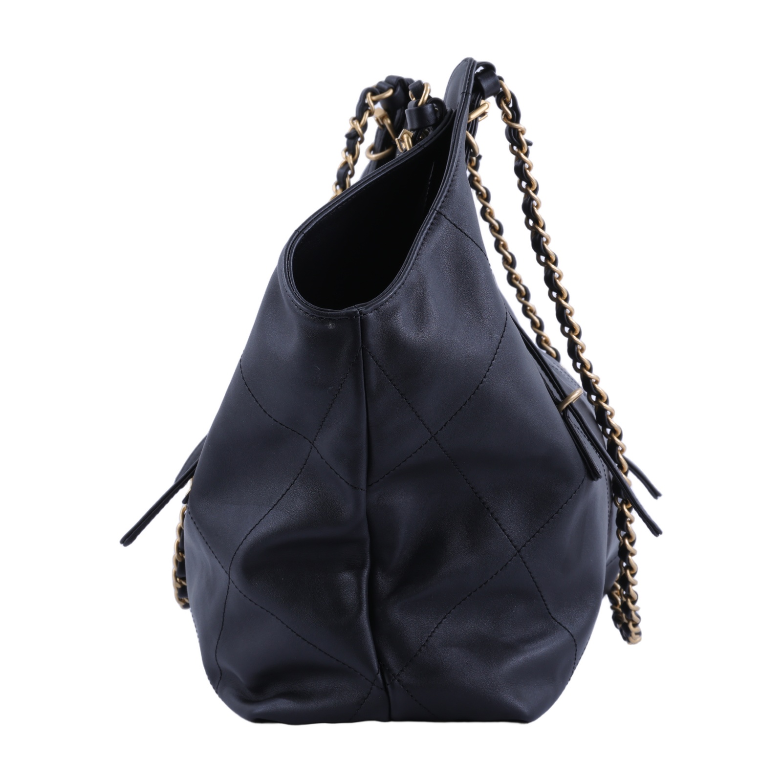 香奈兒 CHANEL HOBO 購物袋 托特包 肩背包 AS5466 B20565 晶片款 黑HOBO托特 小號 購買證明