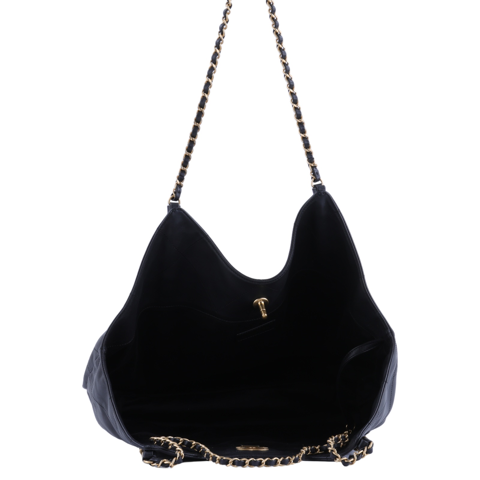 香奈兒 CHANEL HOBO 購物袋 托特包 肩背包 AS5466 B20565 晶片款 黑HOBO托特 小號 購買證明