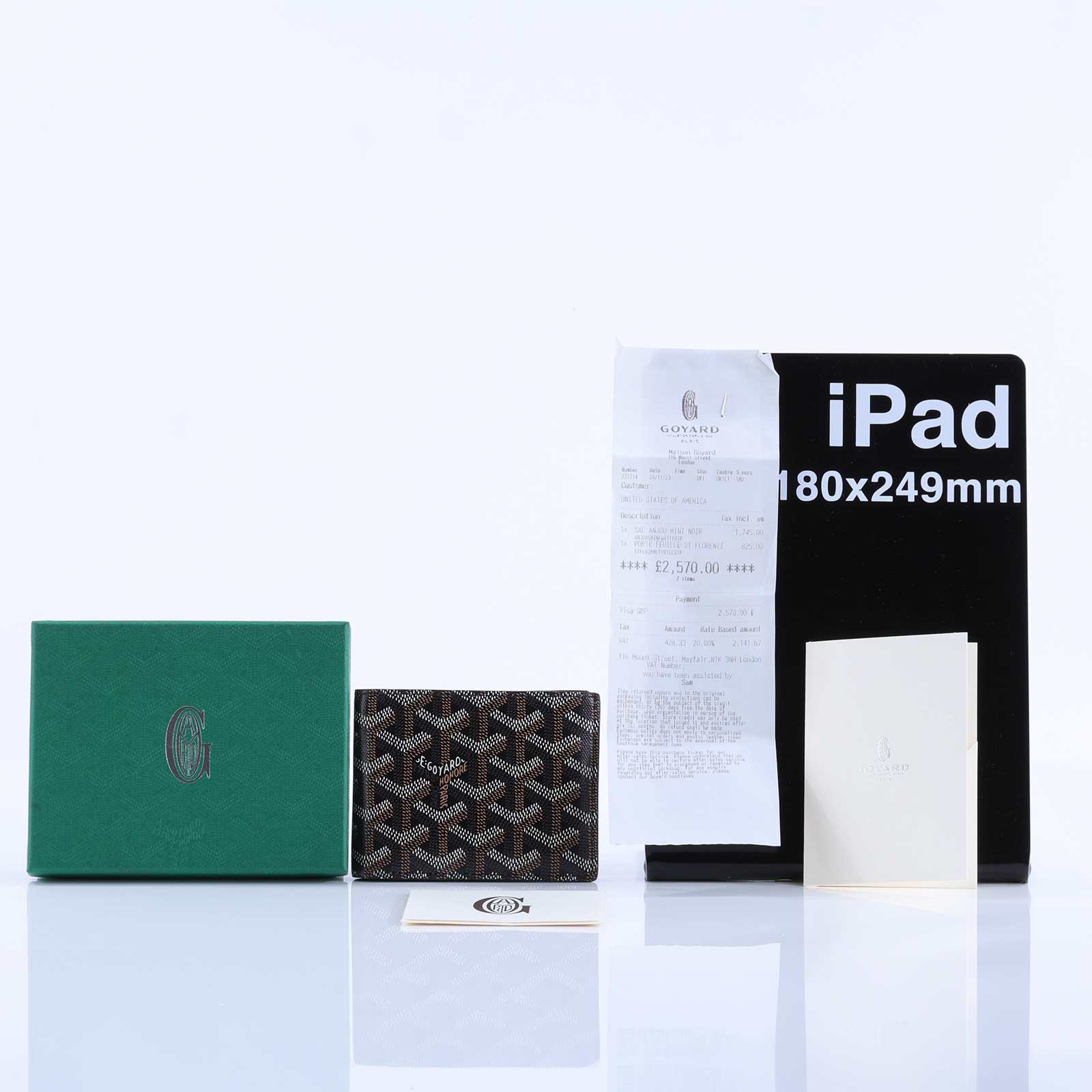 高雅德 GOYARD Saint Florentin 錢包 短夾 STFLO2PMLTY 黑Saint-Florentin 短夾 原廠盒子/購買證明