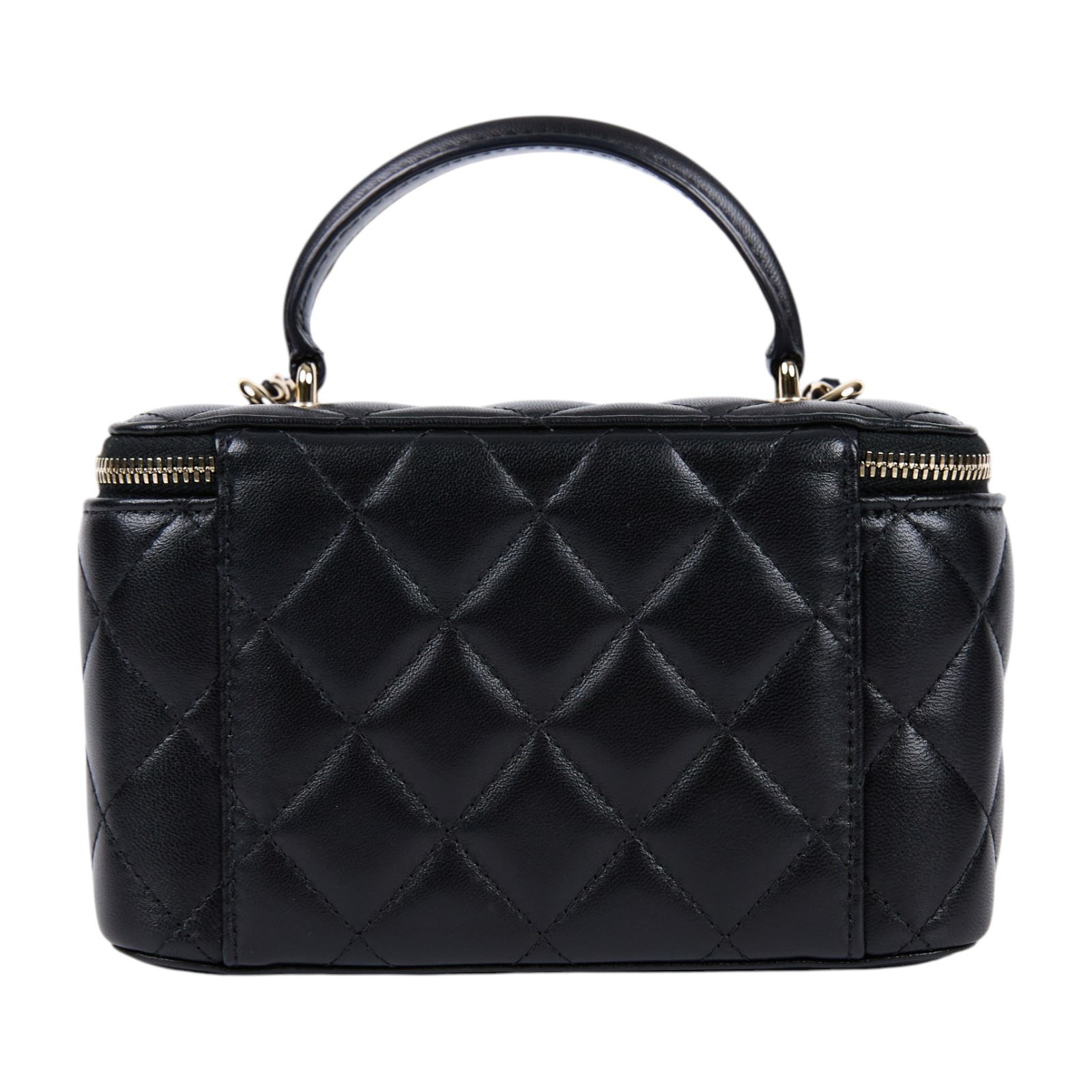 香奈兒 CHANEL Vanity Case 化妝箱 AP2199 31開 黑淡金羊化妝盒 原廠盒子/防塵袋/保證卡