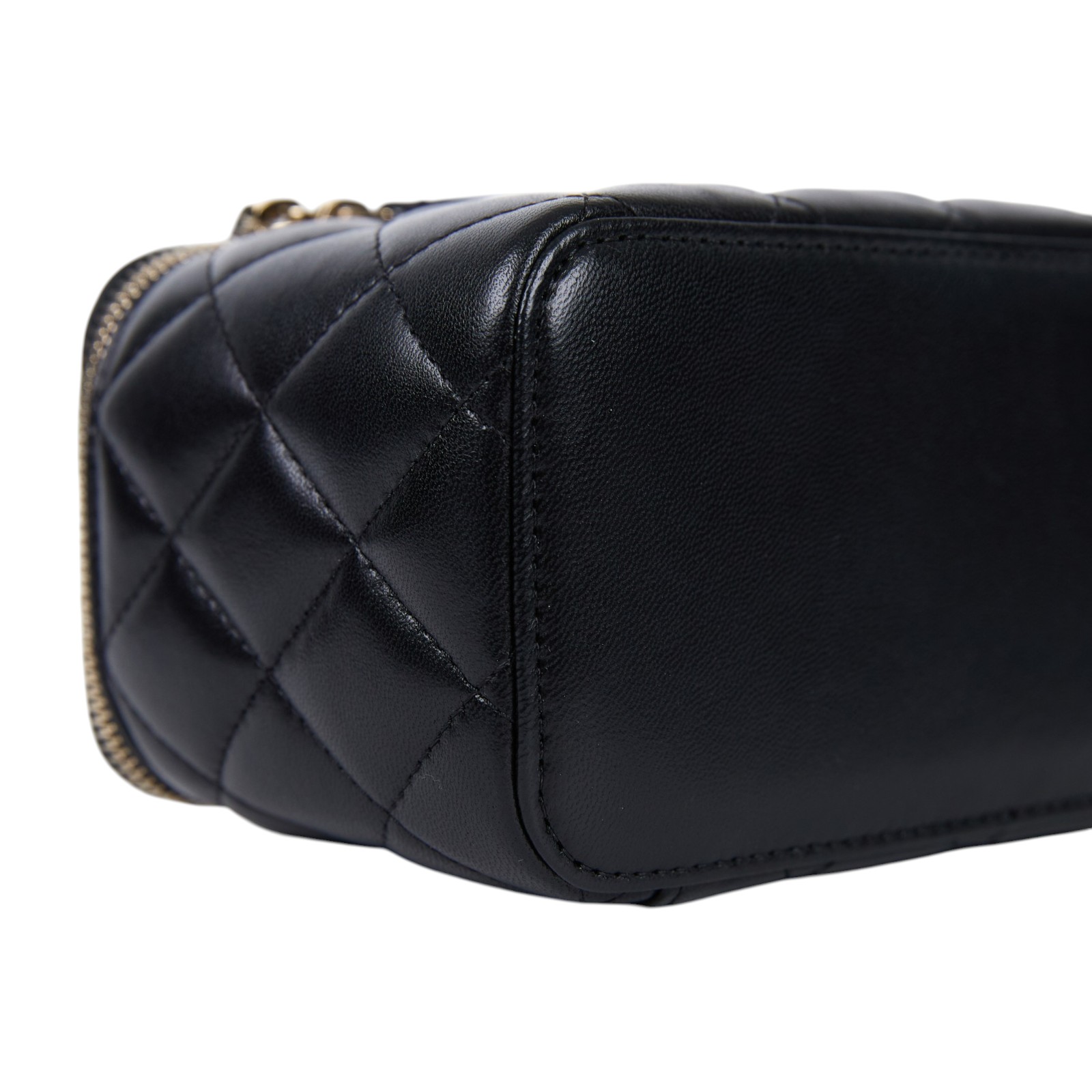 香奈兒 CHANEL Vanity Case 化妝箱 AP2199 31開 黑淡金羊化妝盒 原廠盒子/防塵袋/保證卡