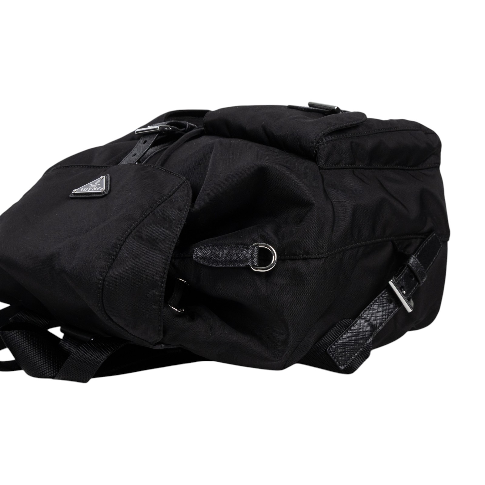 普拉達 PRADA Re-Nylon 中型 背囊 後背包 化妝袋 1BZ811_RV44 黑尼龍後背包 防塵袋/內袋