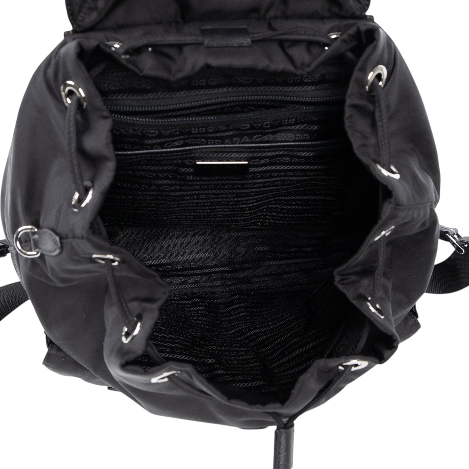 普拉達 PRADA Re-Nylon 中型 背囊 後背包 化妝袋 1BZ811_RV44 黑尼龍後背包 防塵袋/內袋