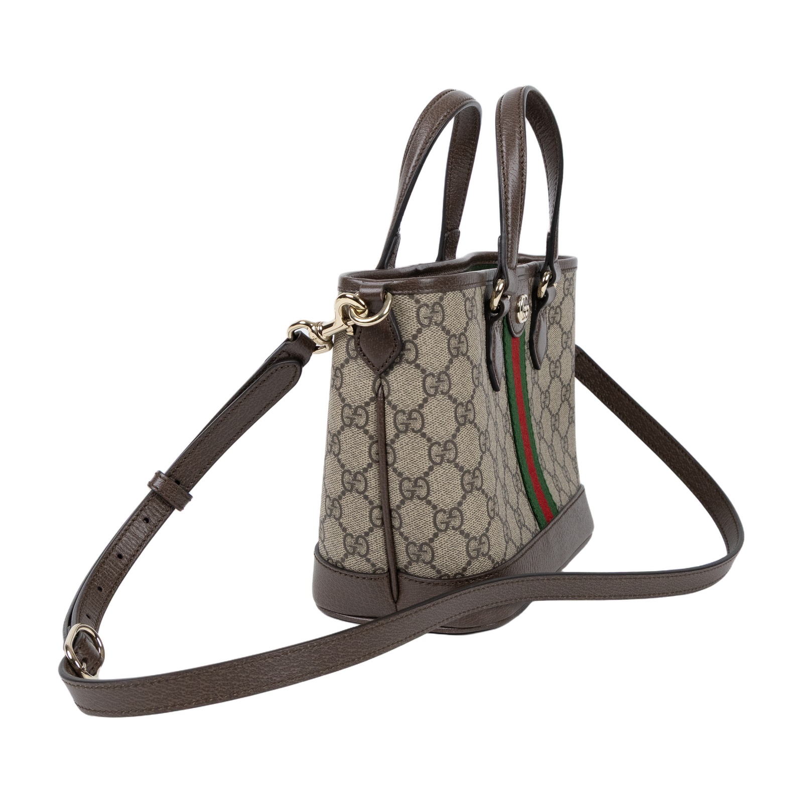 古馳 GUCCI Ophidia 系列小型托特包 836848 FAE0J 棕GG Ophidia托特2WAY 防塵袋/背帶