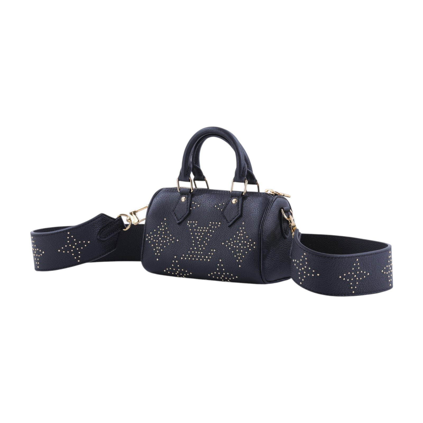 路易威登 LOUIS VUITTON Nano Speedy 手提包 斜背包 迷你 M46745 晶片款 黑金珠NANO SPEEDY 防塵袋/背帶