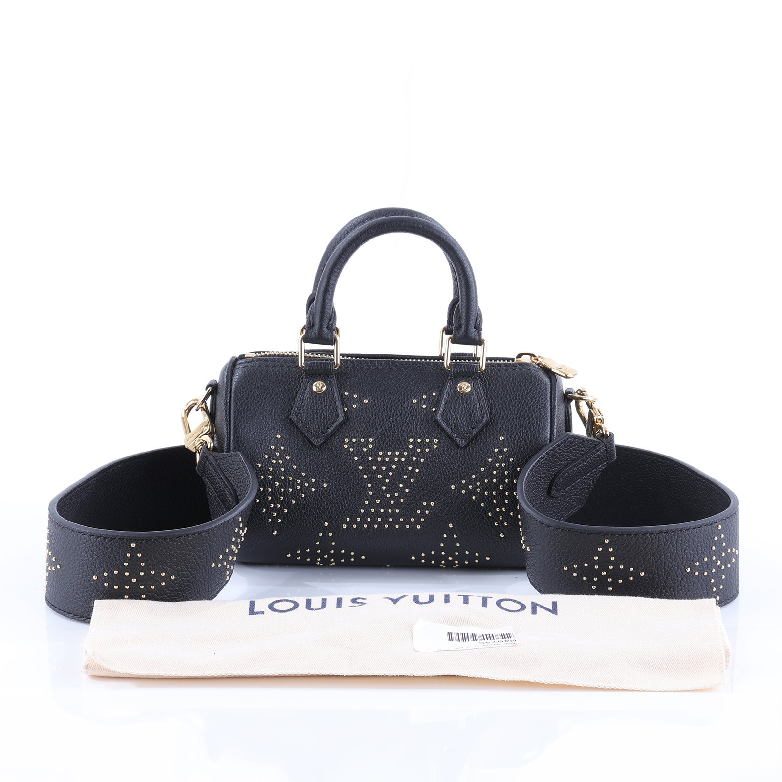 路易威登 LOUIS VUITTON Nano Speedy 手提包 斜背包 迷你 M46745 晶片款 黑金珠NANO SPEEDY 防塵袋/背帶