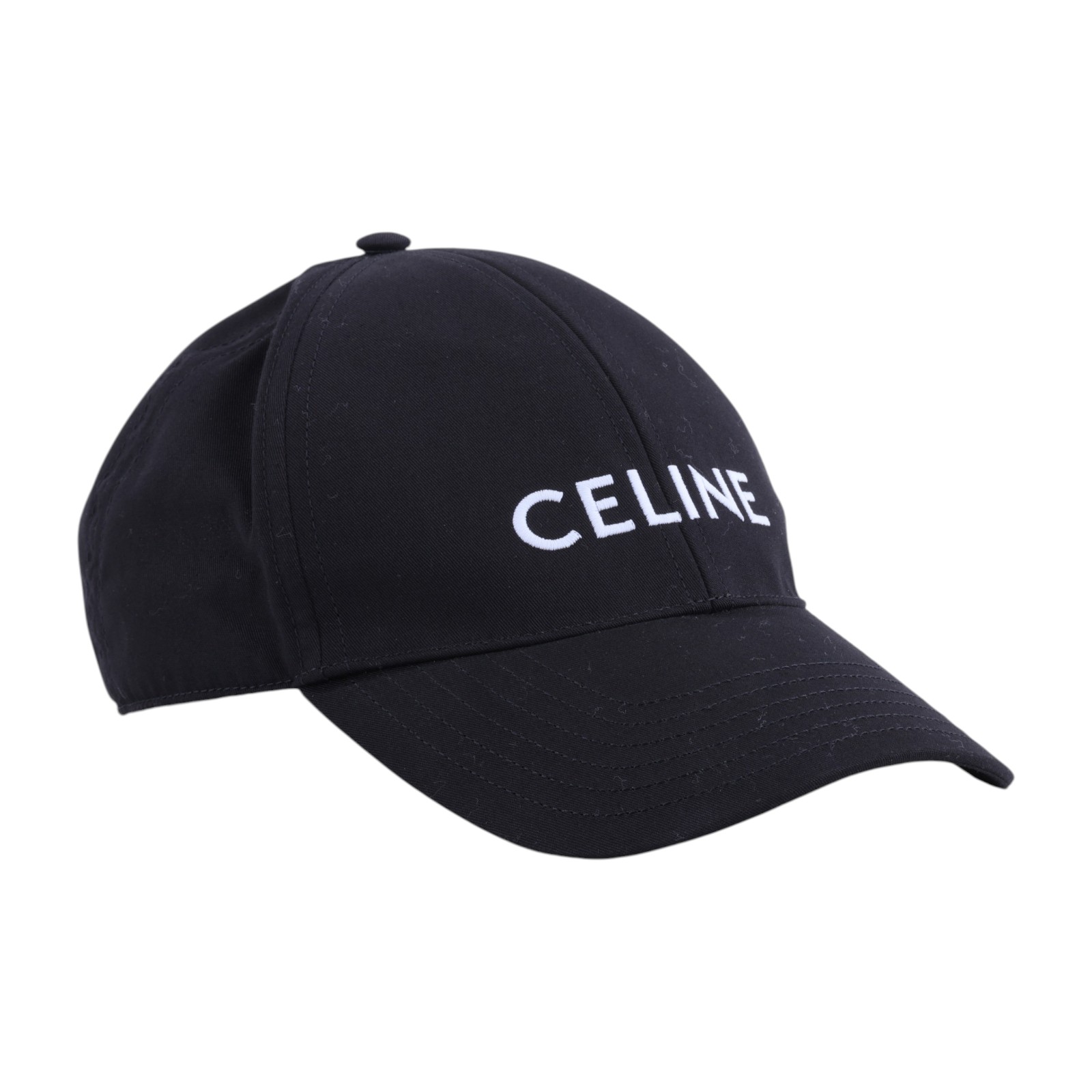 思琳 CELINE 棉質棒球帽 2AUA1242N_M 黑LOGO棒球帽#M 台灣購買證明