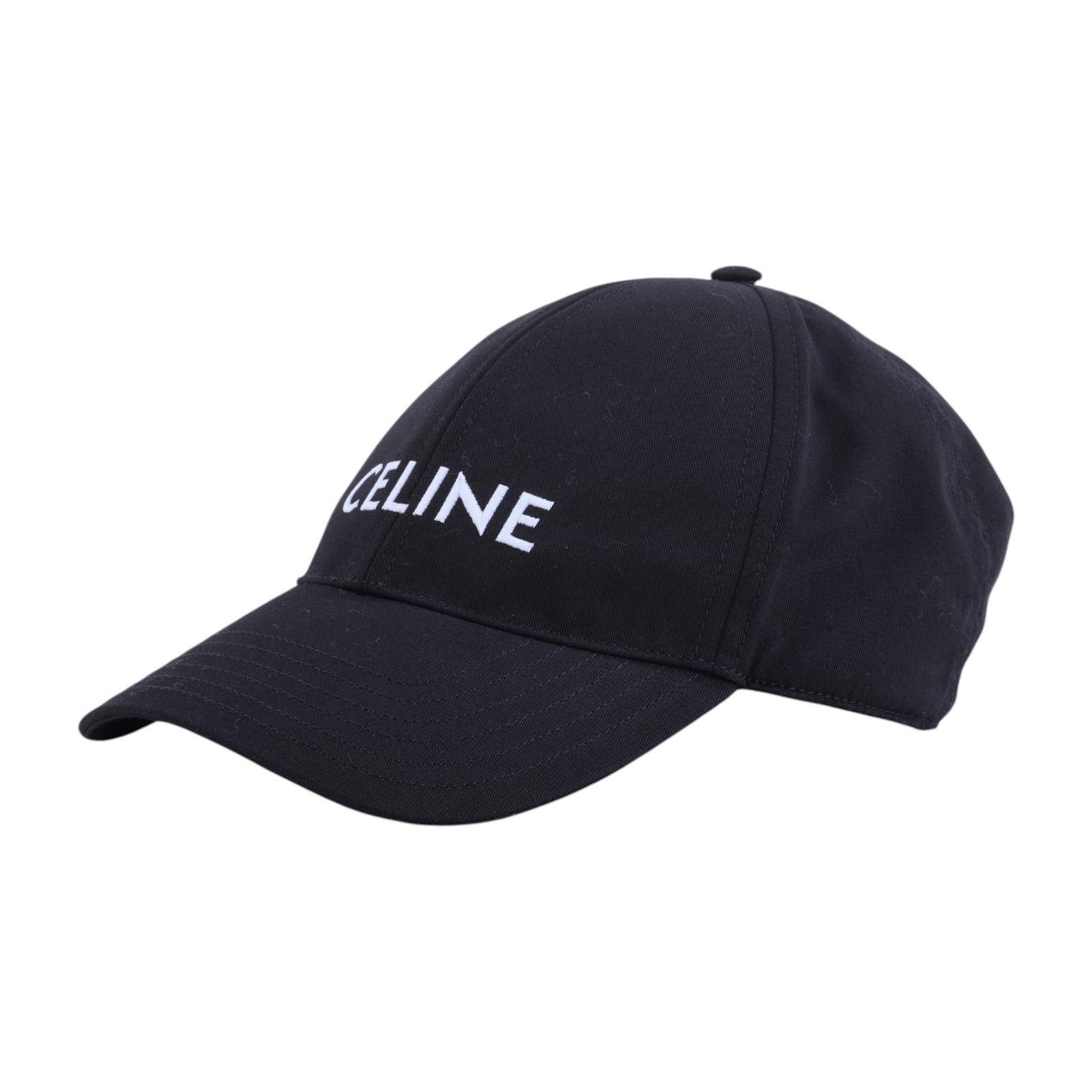 思琳 CELINE 棉質棒球帽 2AUA1242N_M 黑LOGO棒球帽#M 台灣購買證明