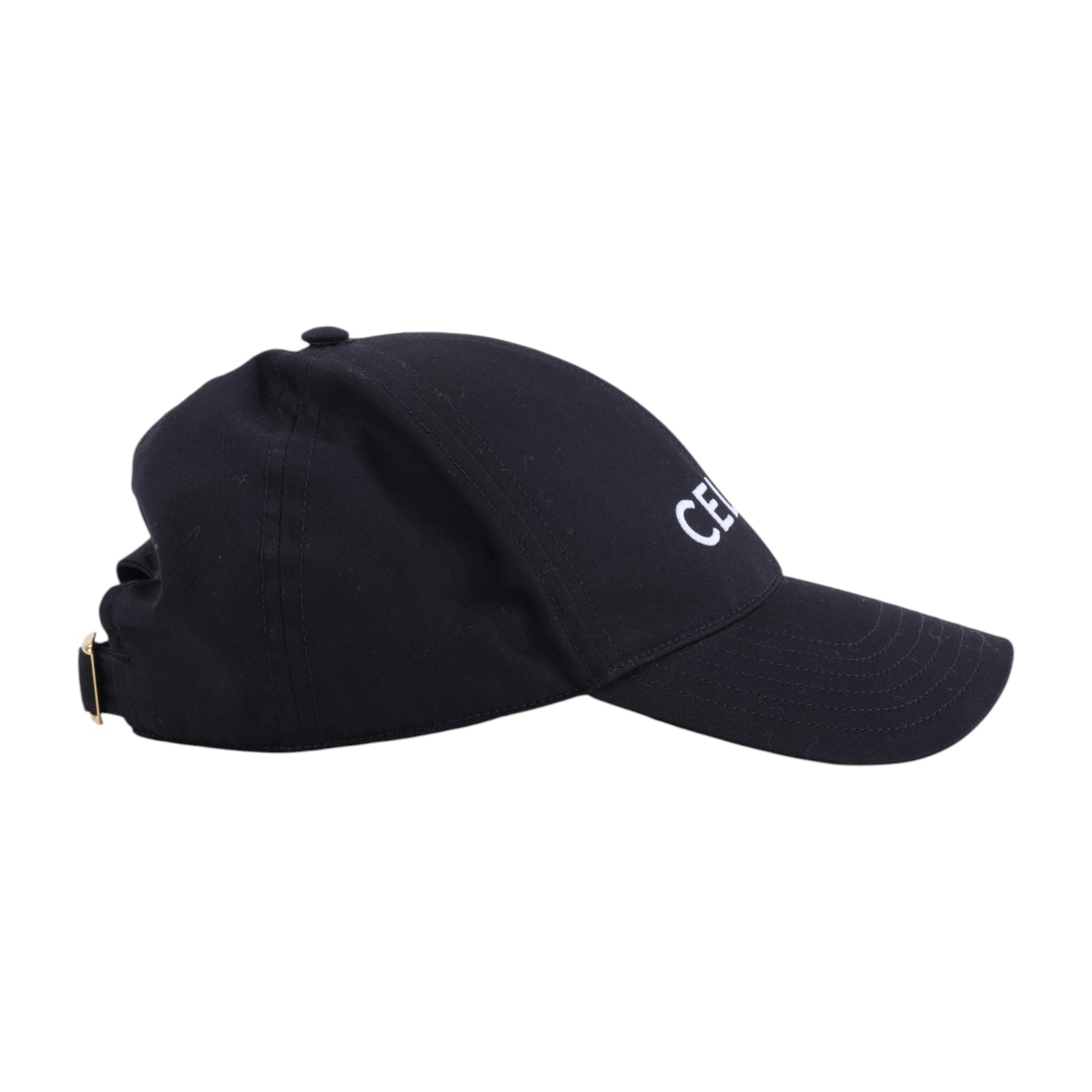 思琳 CELINE 棉質棒球帽 2AUA1242N_M 黑LOGO棒球帽#M 台灣購買證明