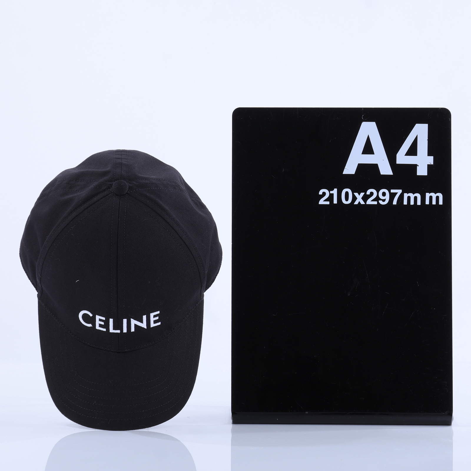 思琳 CELINE 棉質棒球帽 2AUA1242N_M 黑LOGO棒球帽#M 台灣購買證明