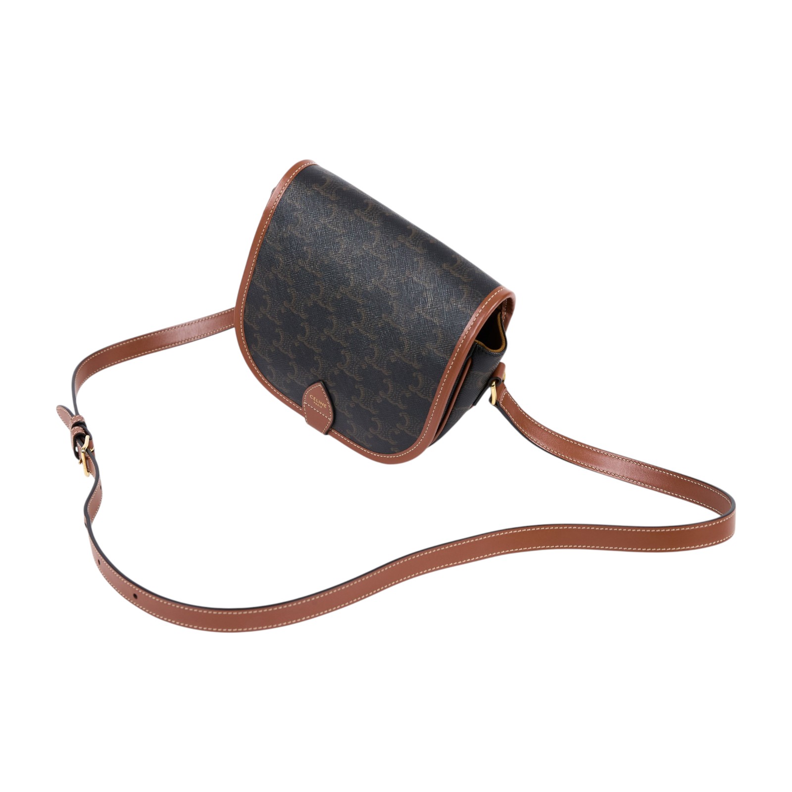 思琳 CELINE Triomphe帆布 中型 凱旋門 Folco 斜背 肩背 馬鞍包 191502BZJ  防塵袋