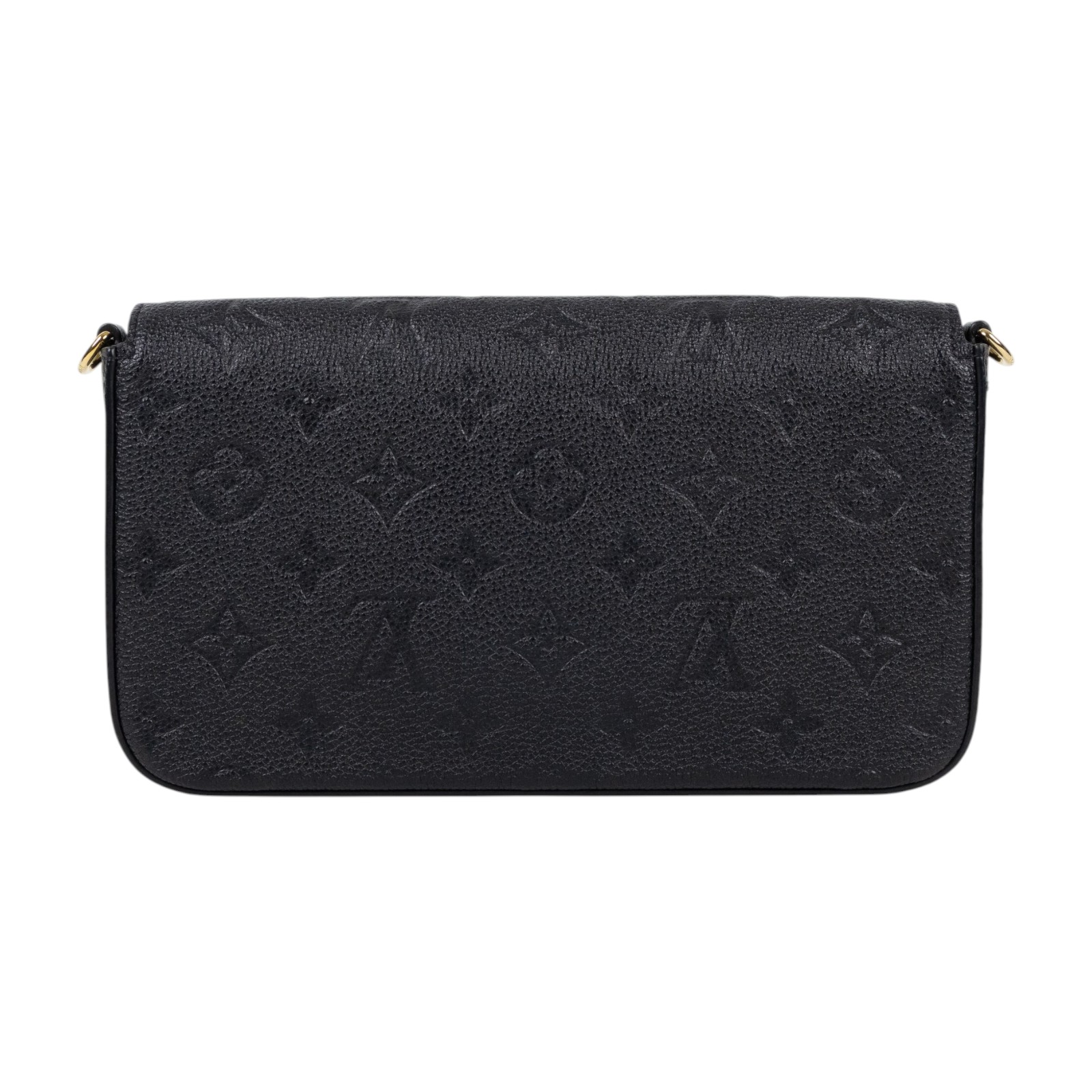 路易威登 LOUIS VUITTON Félicie Pochette 經典壓花皮格 WOC 翻蓋 斜背 鍊帶 肩背包 黑色 M82477 晶片款  背帶/內袋2
