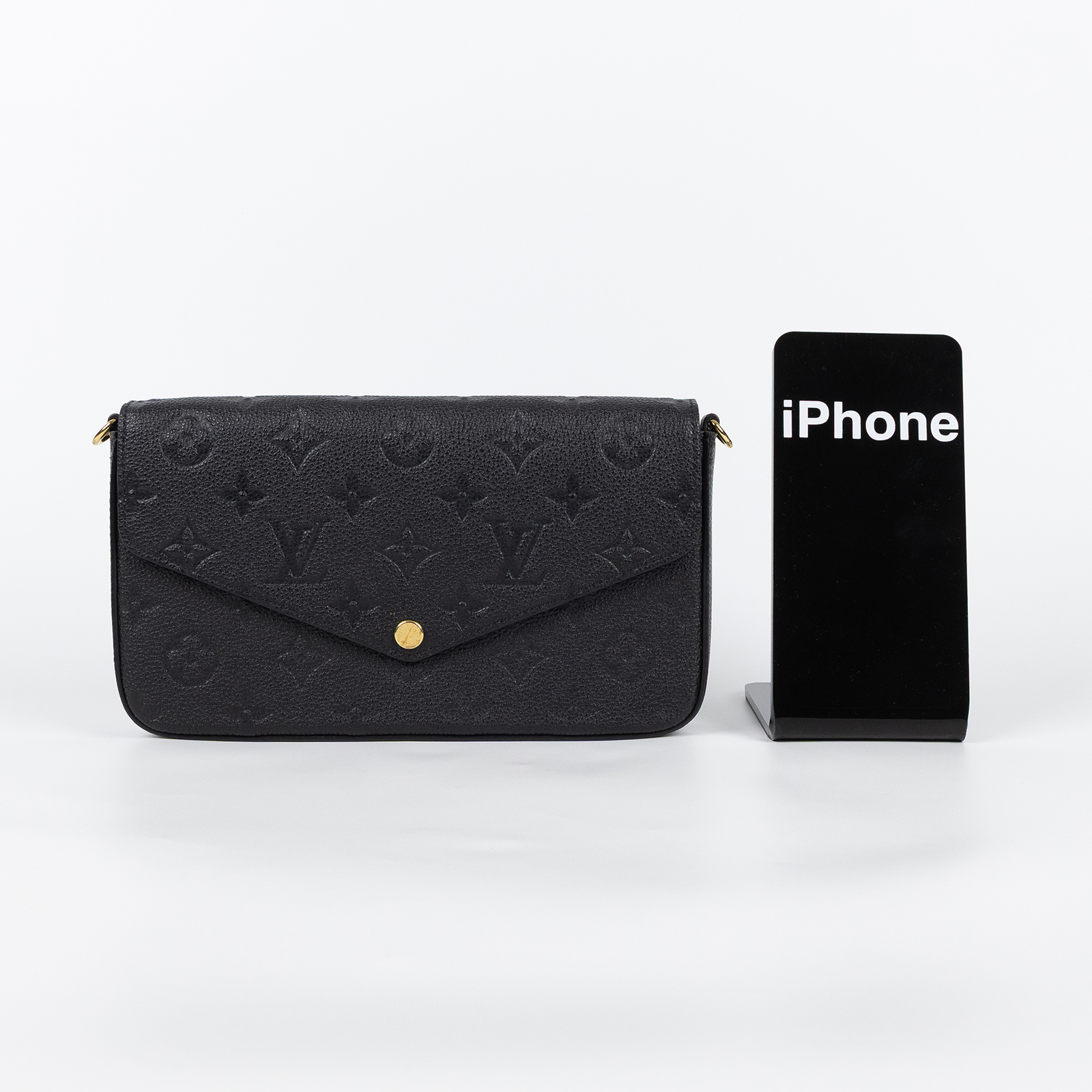 路易威登 LOUIS VUITTON Félicie Pochette 經典壓花皮格 WOC 翻蓋 斜背 鍊帶 肩背包 黑色 M82477 晶片款  背帶/內袋2
