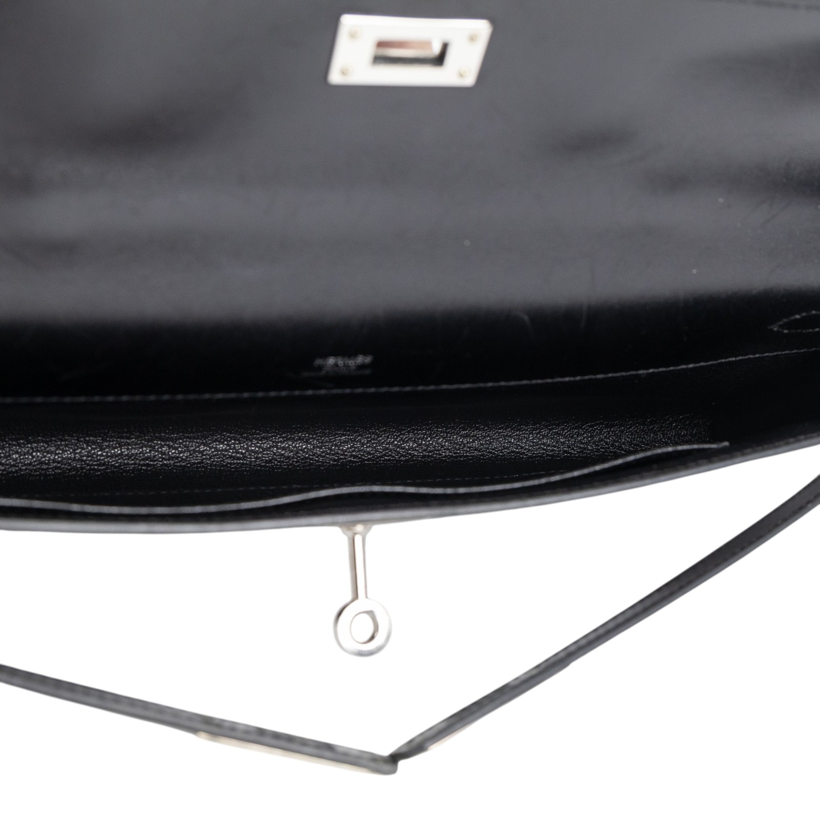 愛馬仕 Hermes Kelly Cut 手拿包 KLC □M 27S □M 黑銀 Kelly Cut 防塵袋
