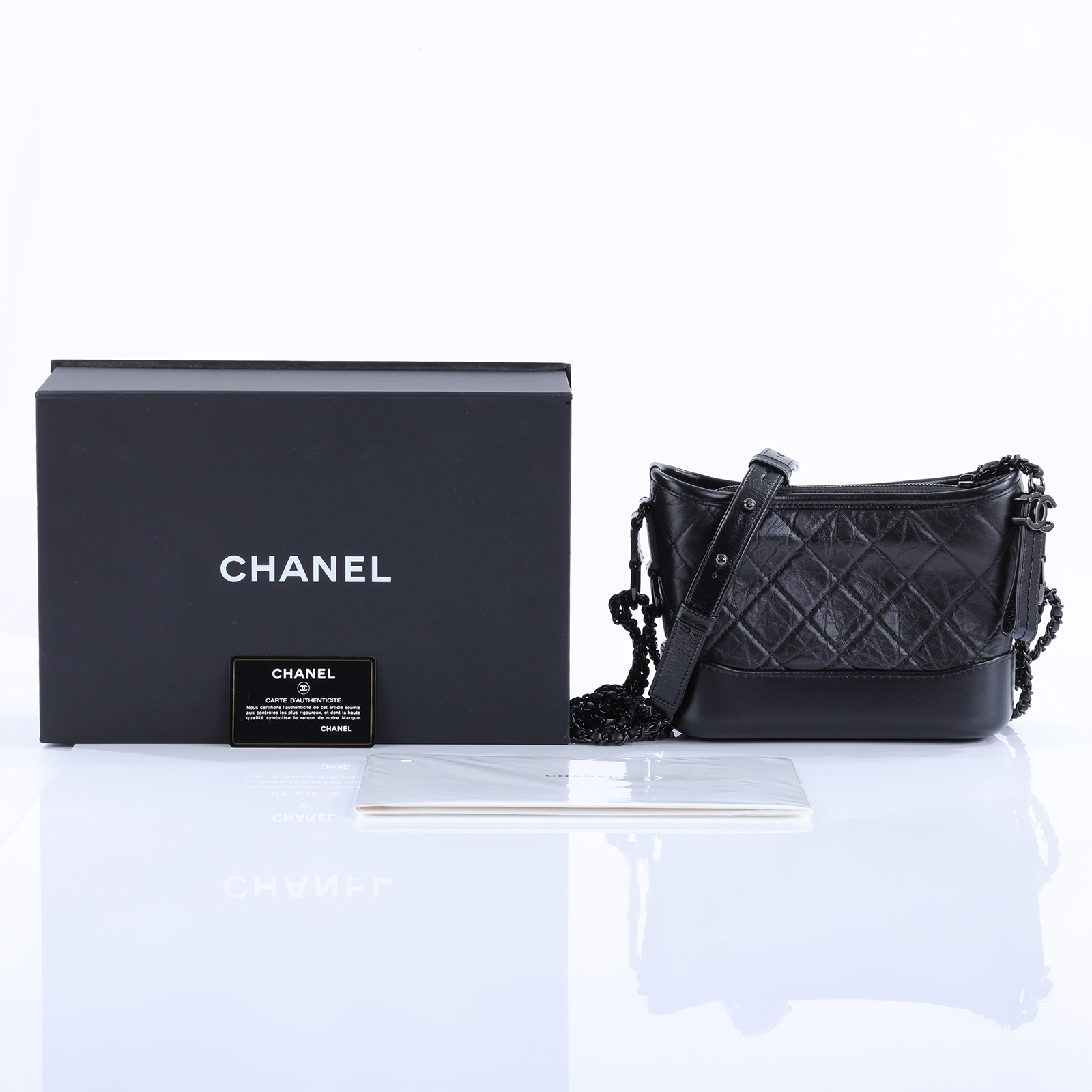 香奈兒 CHANEL 流浪包 小型 A91810 28開 黑流浪包SO BLACK小號 原廠盒子/保證卡