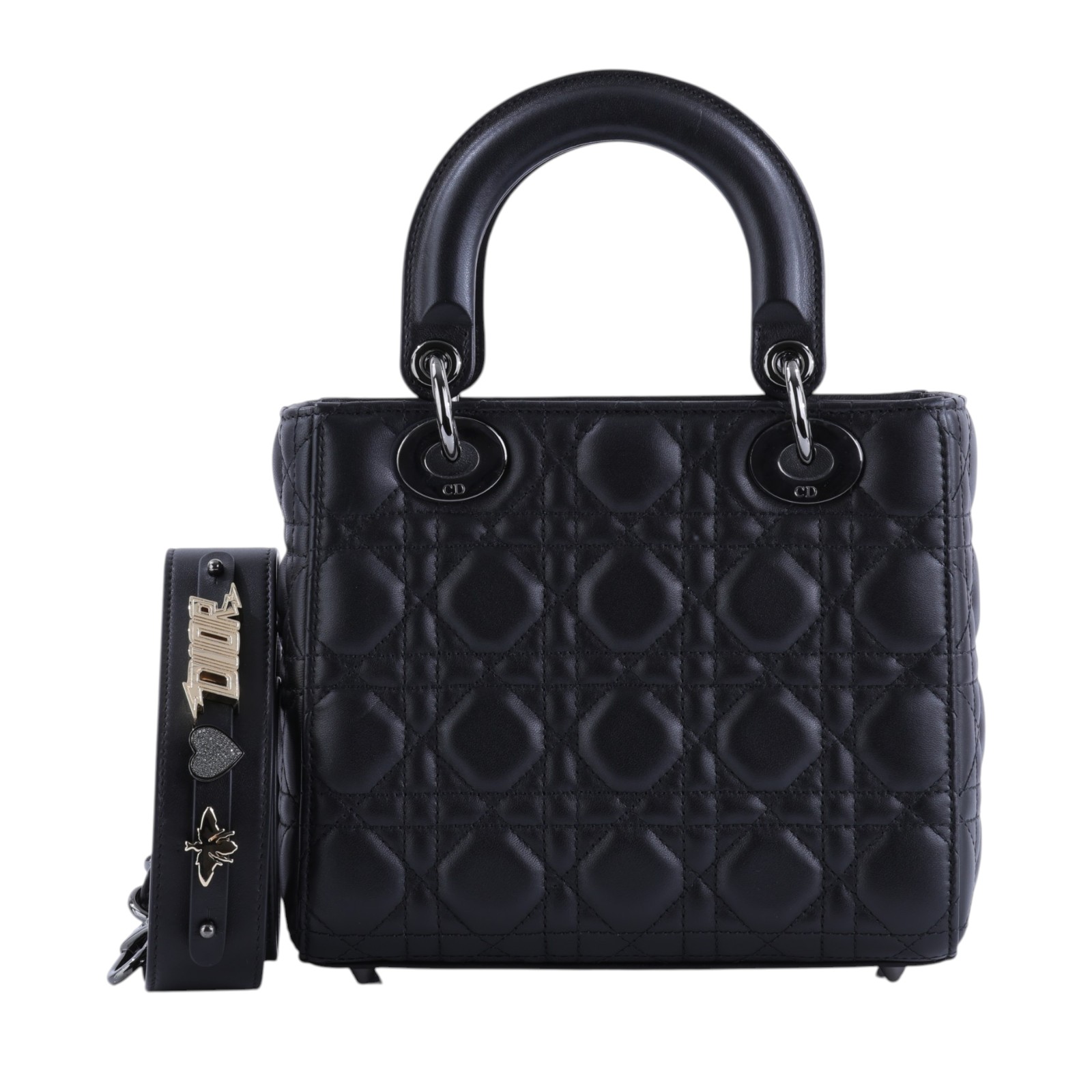 迪奧 CHRISTIAN DIOR Lady Dior My ABCDior 小型 肩背 手提包 M0538PNGE  原廠盒子/防塵袋/背帶/保證卡