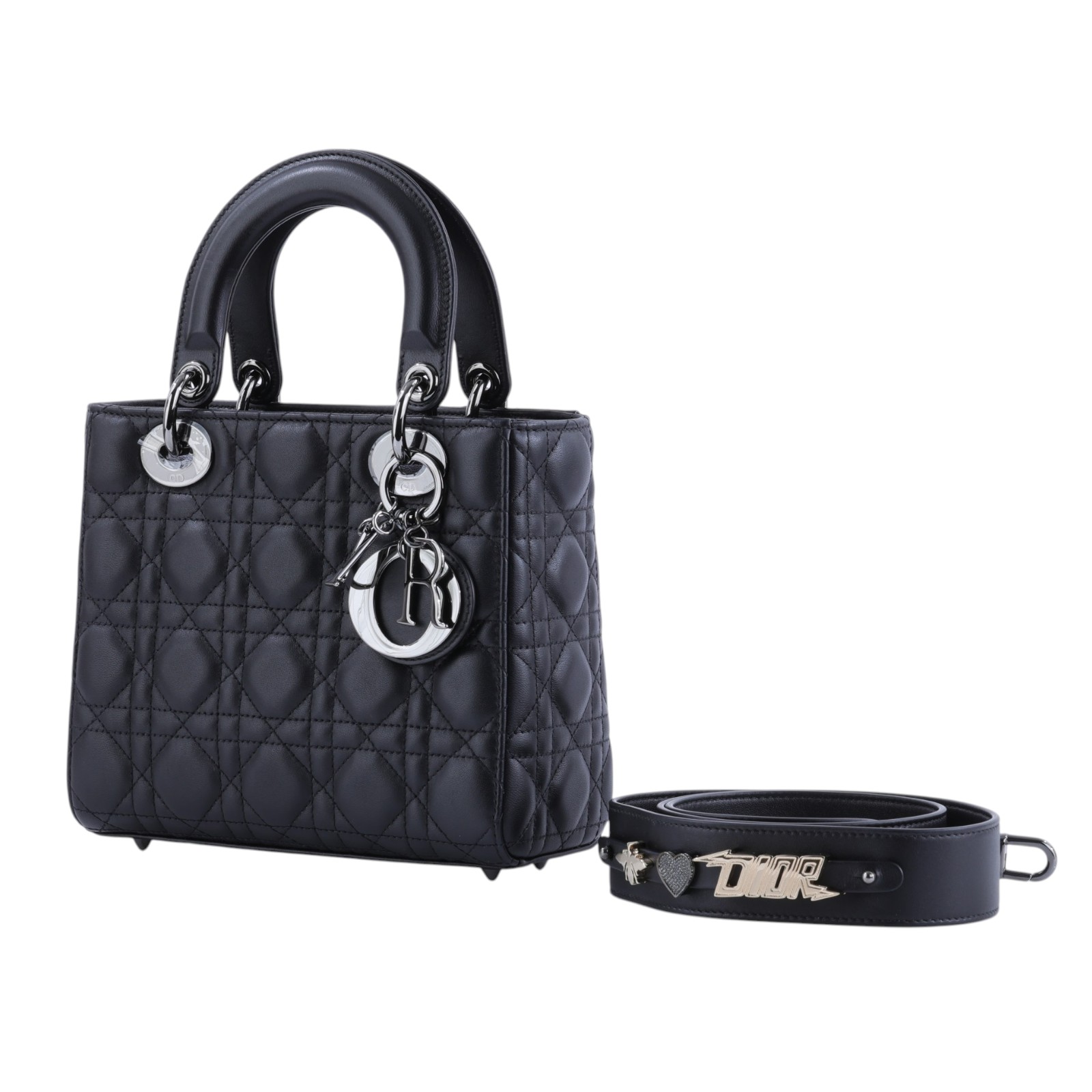 迪奧 CHRISTIAN DIOR Lady Dior My ABCDior 小型 肩背 手提包 M0538PNGE  原廠盒子/防塵袋/背帶/保證卡