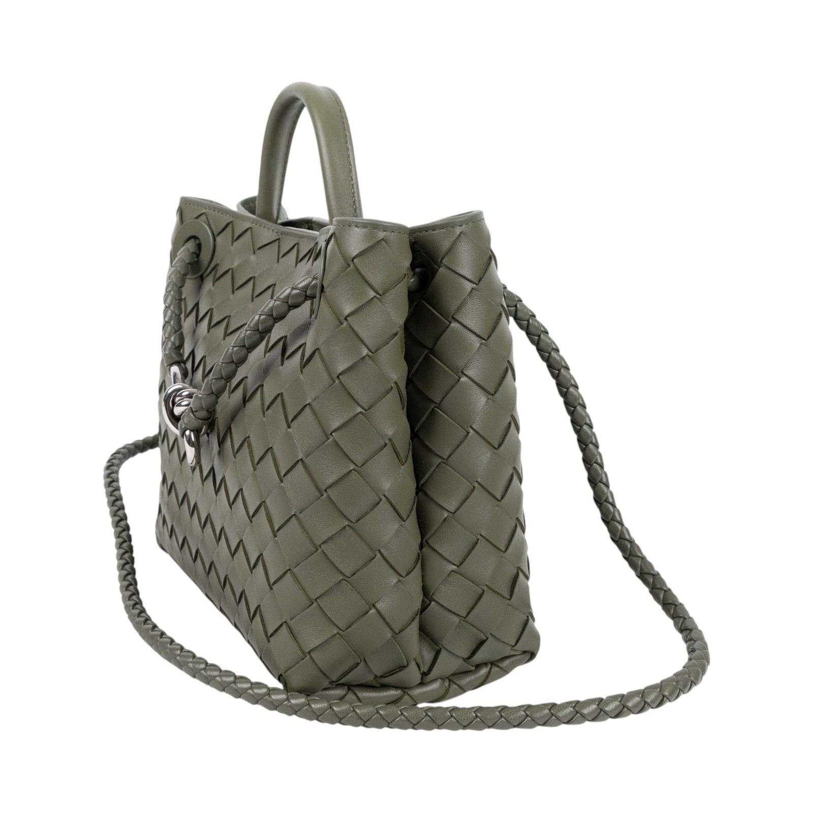 寶緹嘉 BOTTEGA VENETA Small Andiamo With Chain 小型 手提包 肩背包 斜背包 766014VCPP1 晶片款  防塵袋/保證卡