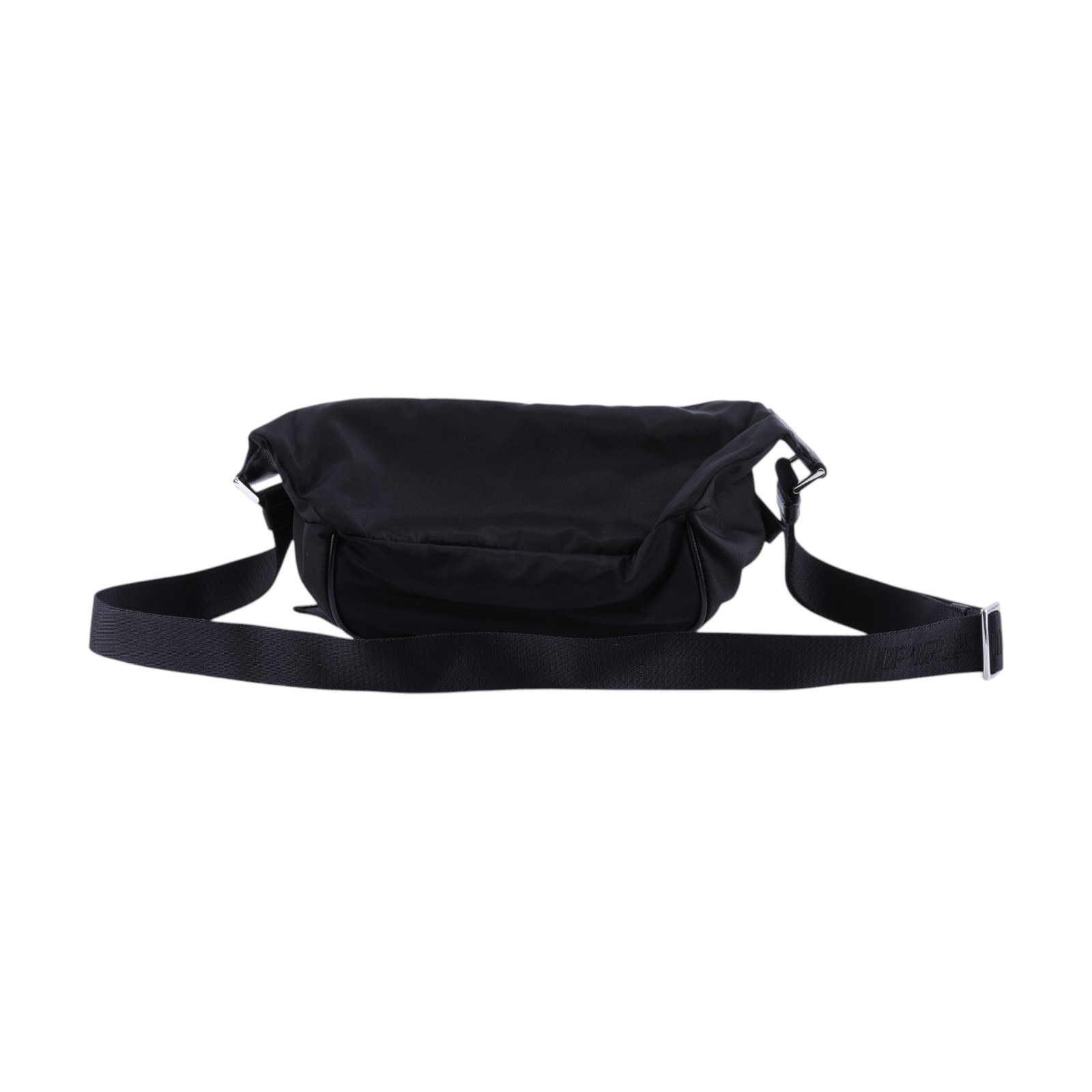普拉達 PRADA Re-nylon 及 Saffiano 皮革肩背袋 2VH171_2DMG 黑尼龍斜背包 防塵袋