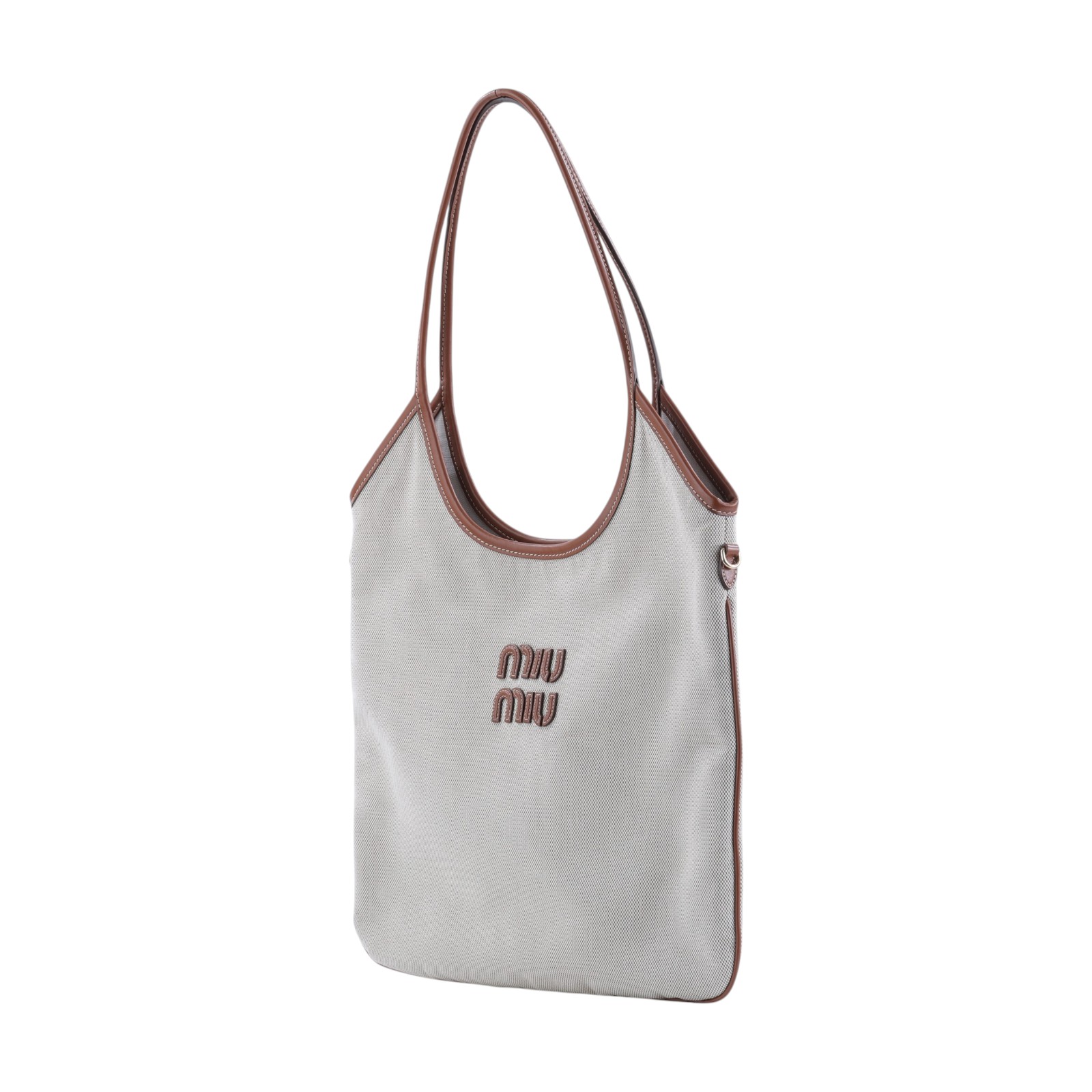 繆繆 MIU MIU Ivy 帆布手袋 標準 5BG231_ACRN 帆布IVY肩背包 無附屬品